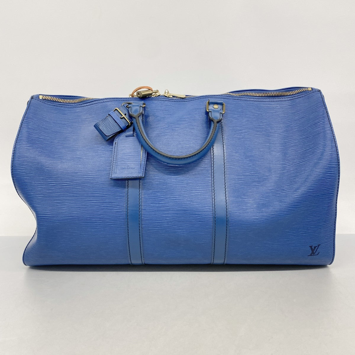 【6fe6983】ルイヴィトン ボストンバッグ エピ キーポル50 M42965 トレドブルー【中古】メンズ レディース ユニセックス