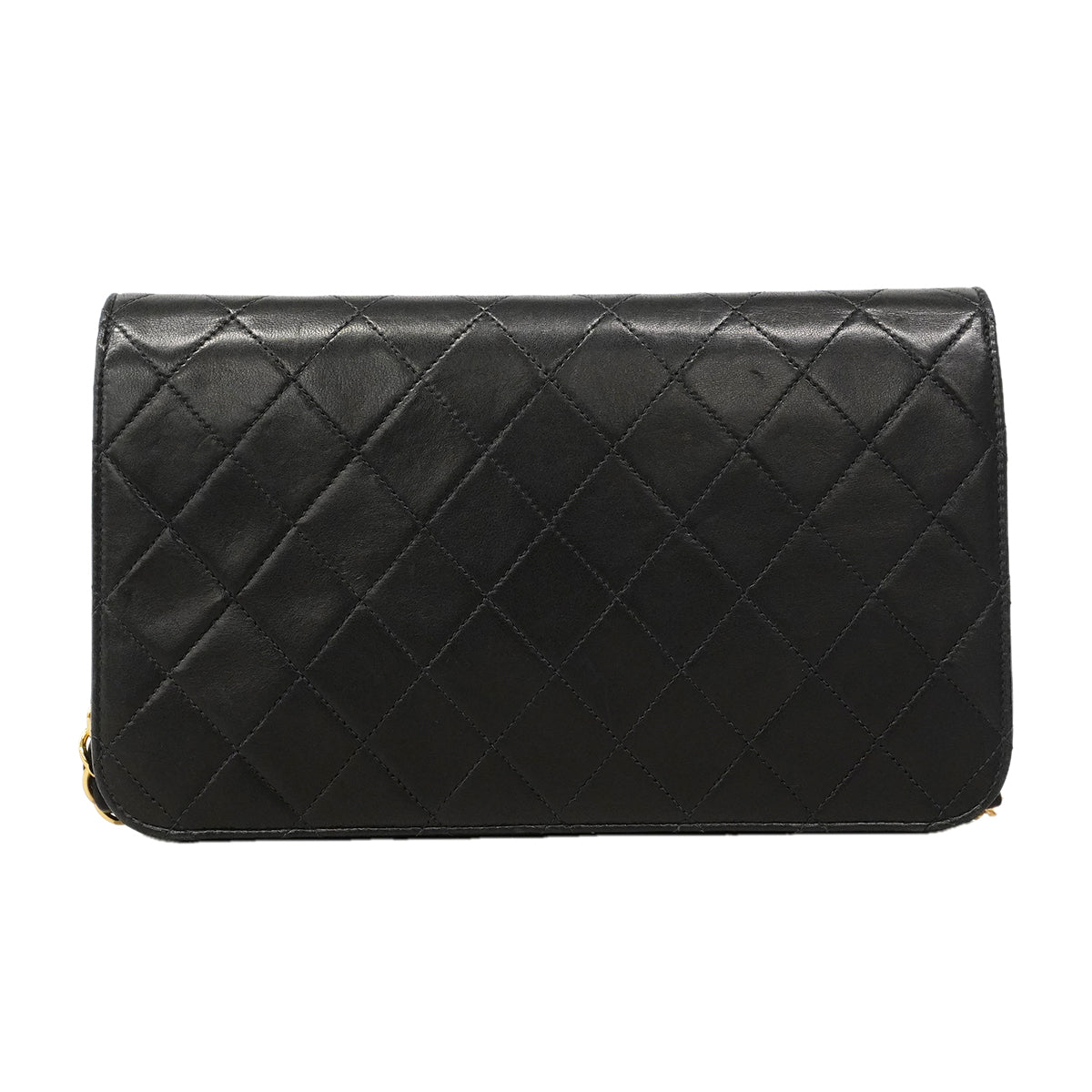 【6ga0009】シャネル ショルダーバッグ マトラッセ チェーンショルダー ラムスキン ブラック ゴールド金具【中古】レディース