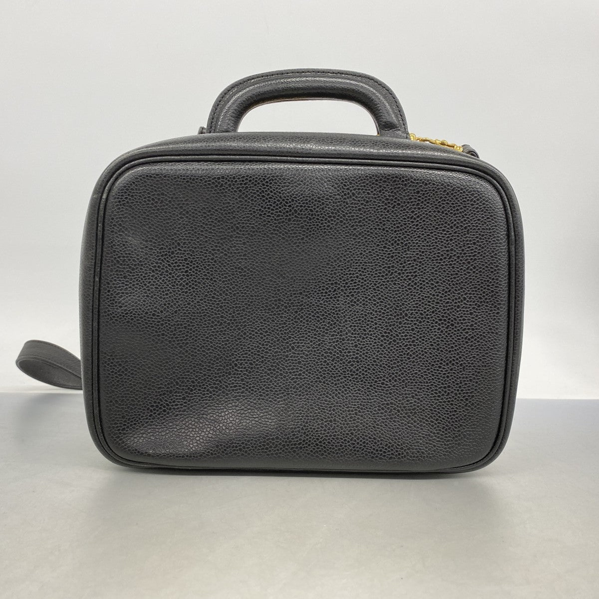 【6ga0059-k】シャネル バニティバッグ キャビアスキン ブラック ゴールド金具 2wayバッグ【中古】レディース