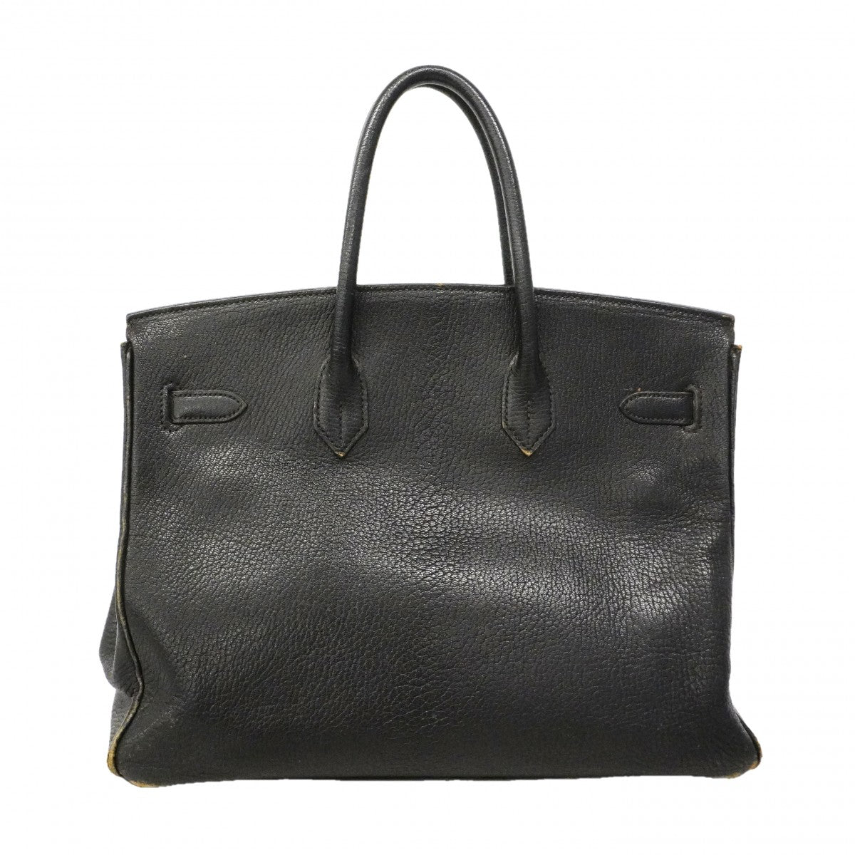 【6ga0781-h】エルメス ハンドバッグ バーキン35 コロマンデル ブラック シルバー金具 □G刻印【中古】レディース