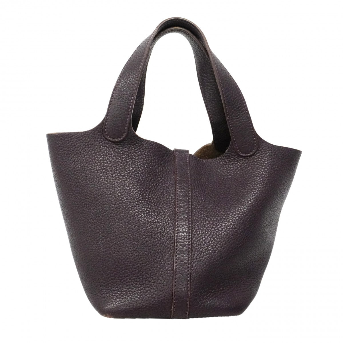 【6ga0785】エルメス ハンドバッグ ピコタンロックPM トリヨンクレマンス レザン シルバー金具 □R刻印【中古】レディース