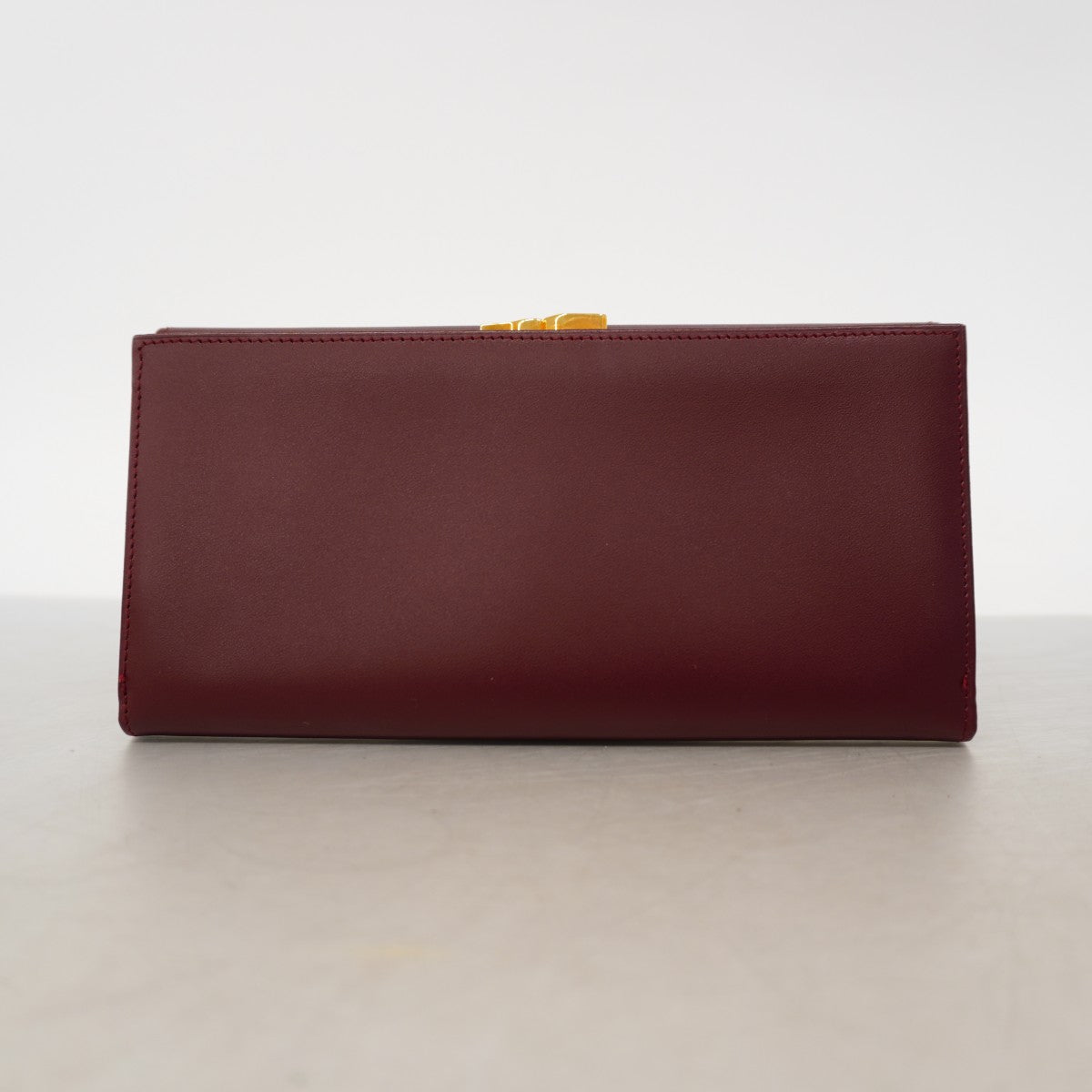 【6gb1543】カルティエ 長財布 マスト レザー ボルドー ゴールド金具【中古】レディース