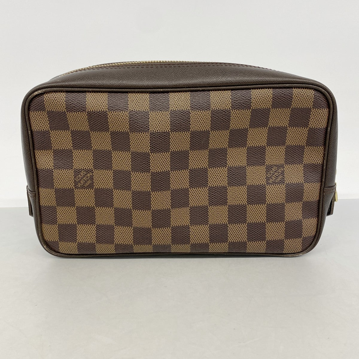 【6gc2617】ルイヴィトン ポーチ ダミエ トゥルーストワレット N47623 エベヌ【中古】レディース