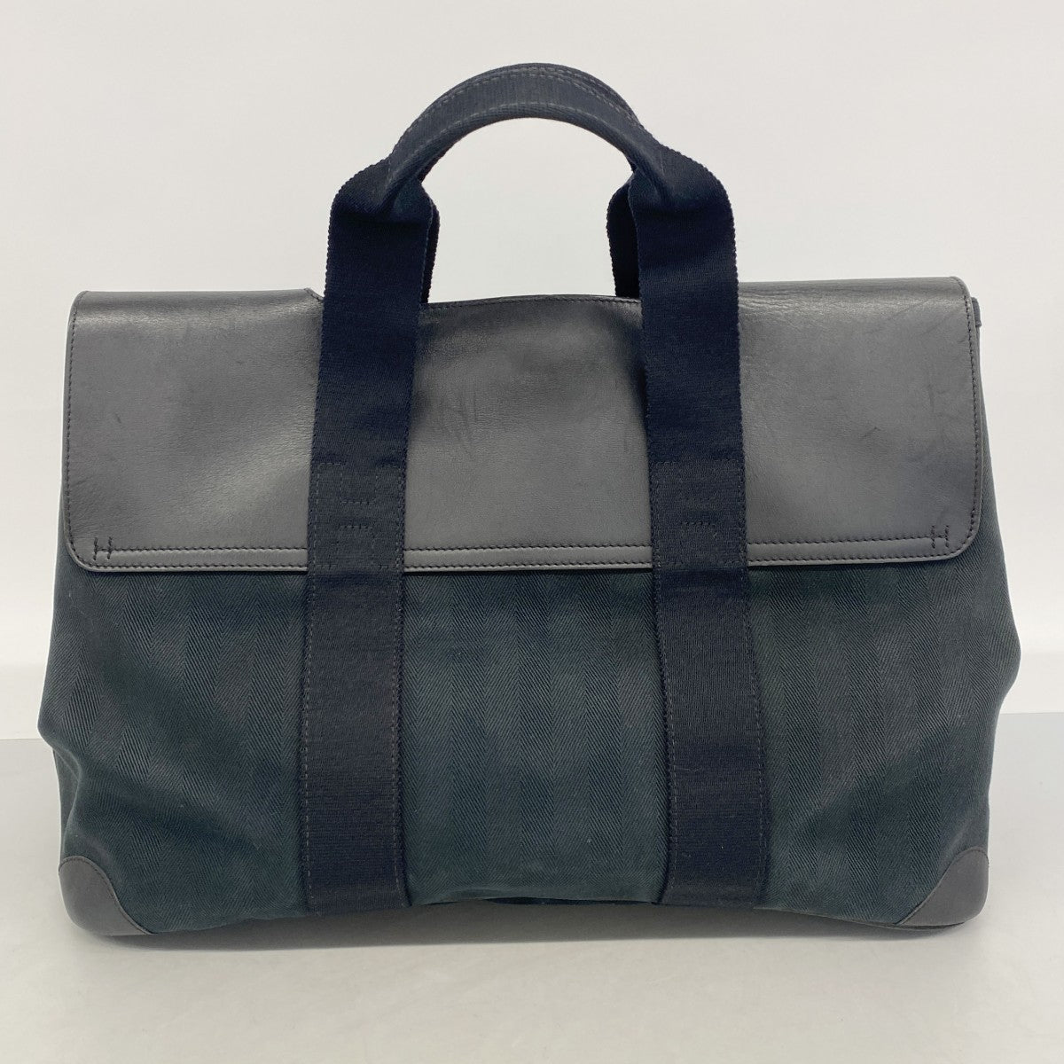 【6gc2765】エルメス ハンドバッグ ヴァルパライソMM トワルシェブロン ブラック シルバー金具【中古】レディース