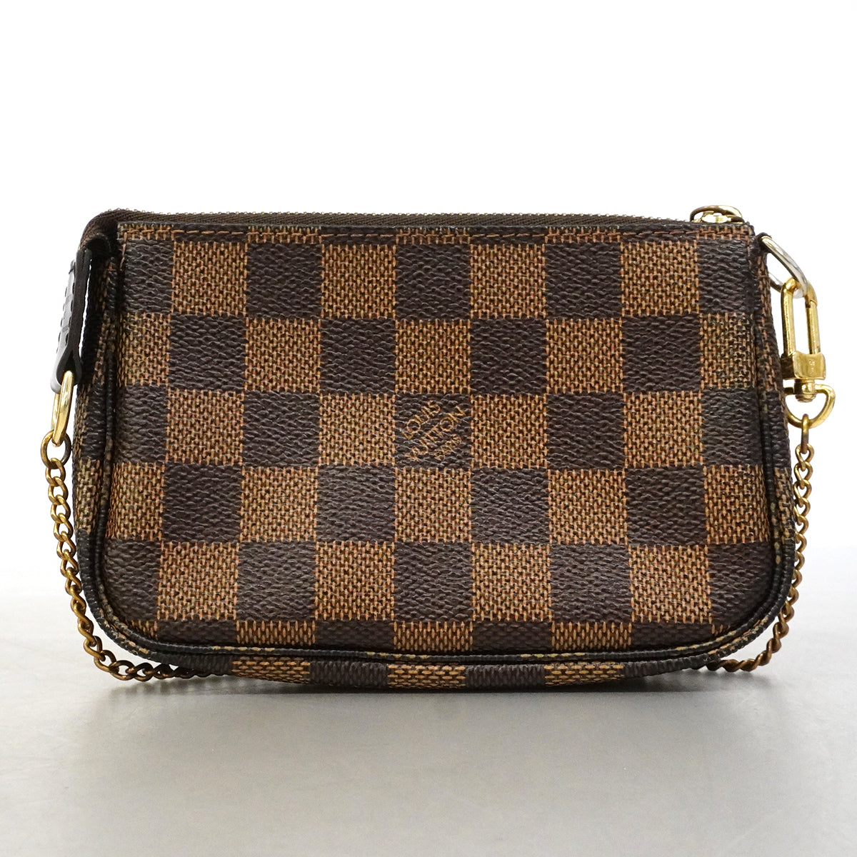 【6gc3292-k】ルイヴィトン ポーチ ダミエ ミニポシェットアクセソワールT&B N58011 エベヌ【中古】レディース