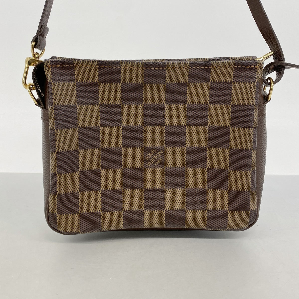 【6gc3342】ルイヴィトン ポーチ ダミエ トゥルースメイクアップ N51982 エベヌ【中古】レディース