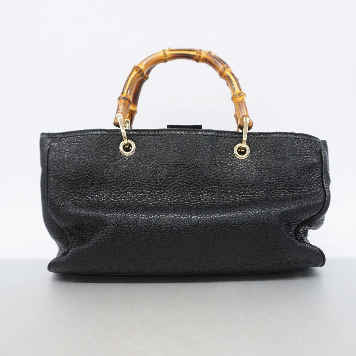 【6gc3429-k】グッチ ハンドバッグ バンブー 323660 レザー ブラック ゴールド金具 2wayバッグ【中古】レディース