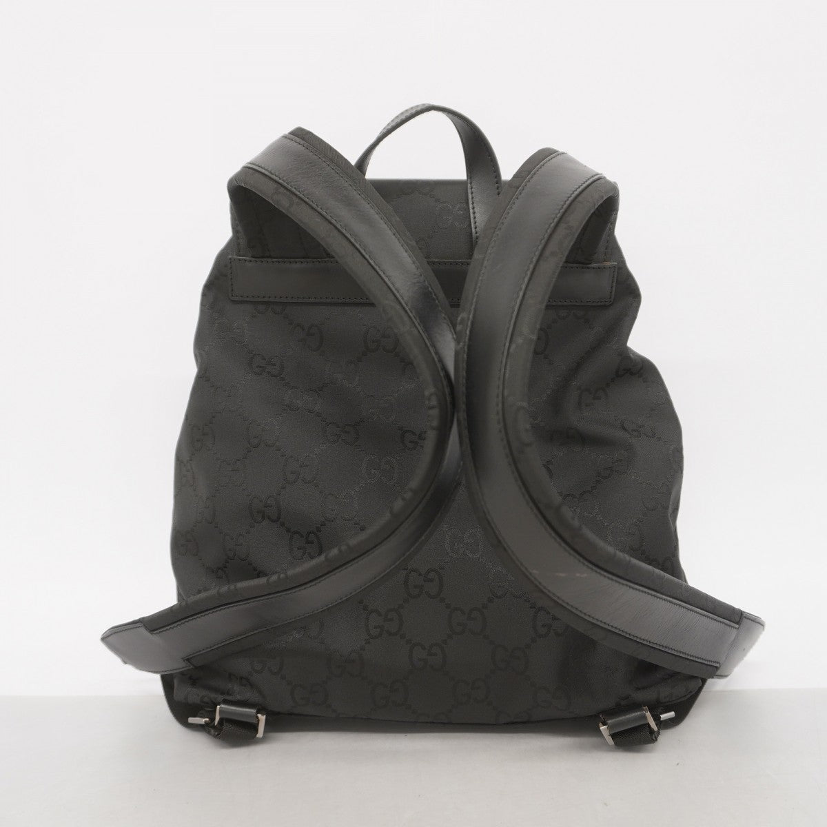 【6gc3460-k】グッチ リュック・デイパック GGナイロン 003 0238 ナイロン ブラック シルバー金具【中古】レディース