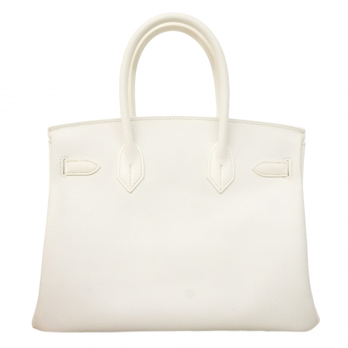 【6gc3645】エルメス ハンドバッグ バーキン30 ヴォーエプソン ホワイト シルバー金具 □L刻印【中古】レディース