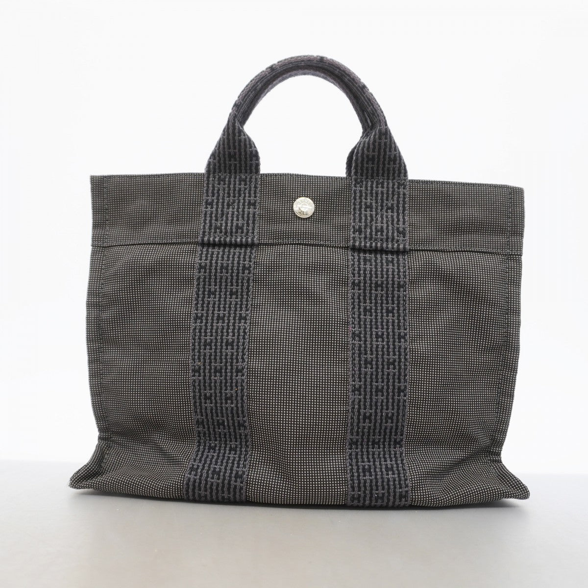 【6gc3660-k】エルメス ハンドバッグ エールラインPM キャンバス グレー シルバー金具【中古】メンズ レディース ユニセックス