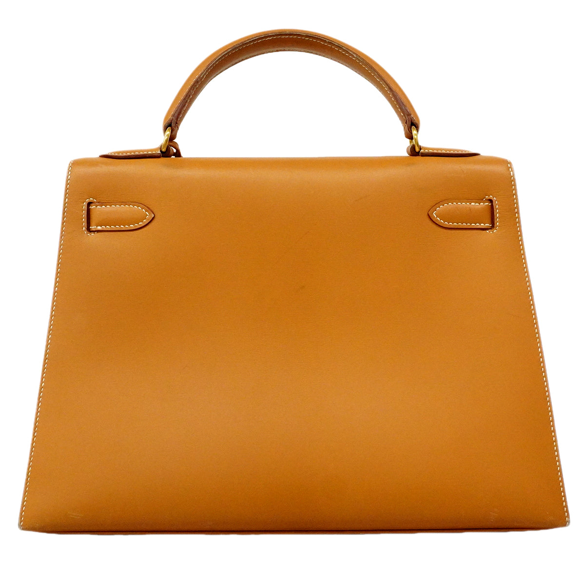 【6gd3811】エルメス ハンドバッグ ケリー32 ボックスカーフ ナチュラルサブレ ゴールド金具 □C刻印【中古】レディース