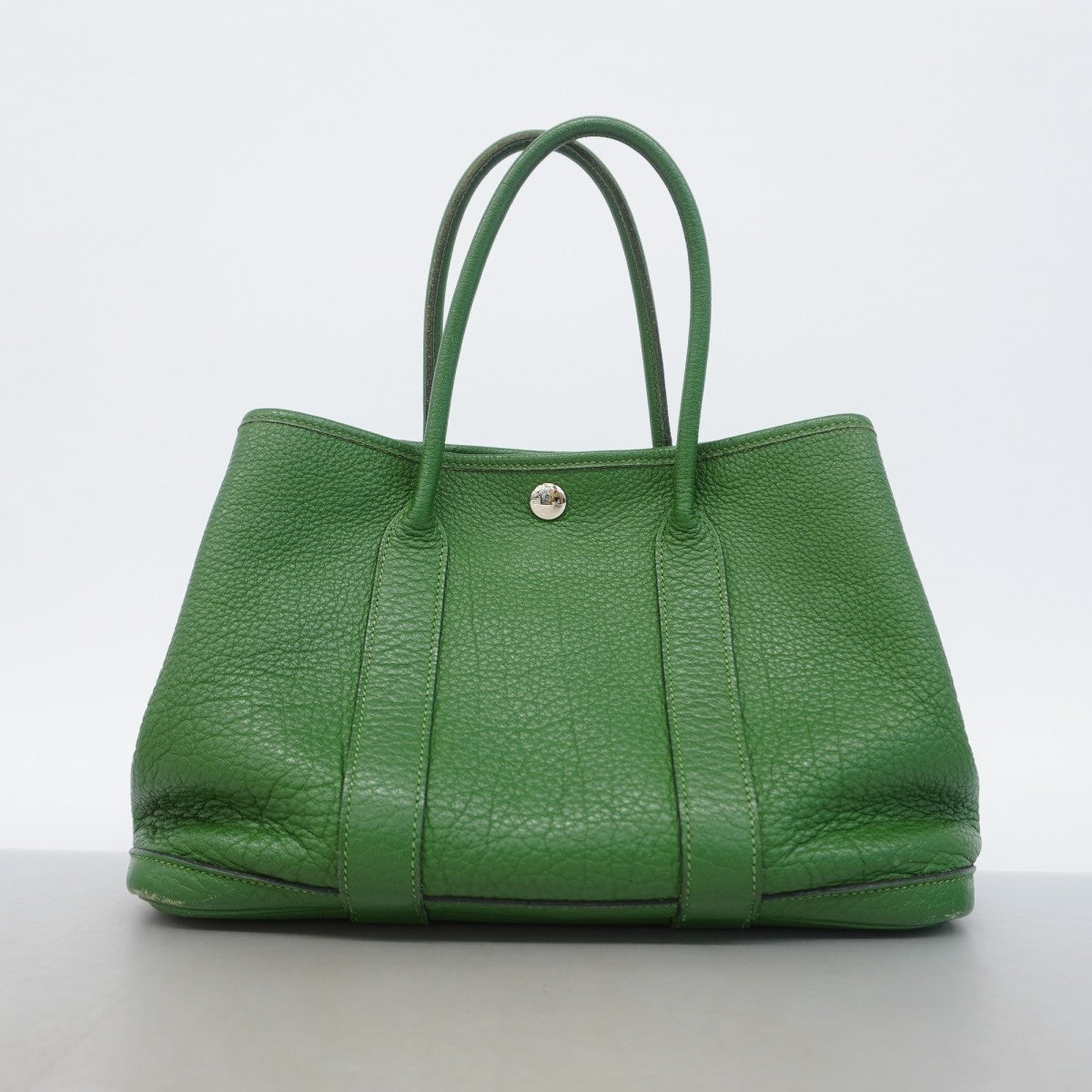 【6gd3854】エルメス トートバッグ ガーデンパーティTPM ネゴンダ バンブー シルバー金具 □N刻印【中古】レディース