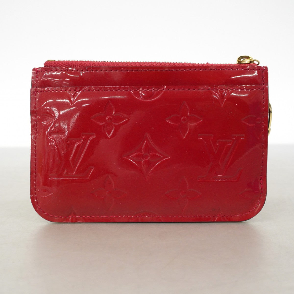 【6gd4063-k】ルイヴィトン コインケース ヴェルニ ポシェットクレNM M61466 ローズアンディアン【中古】レディース
