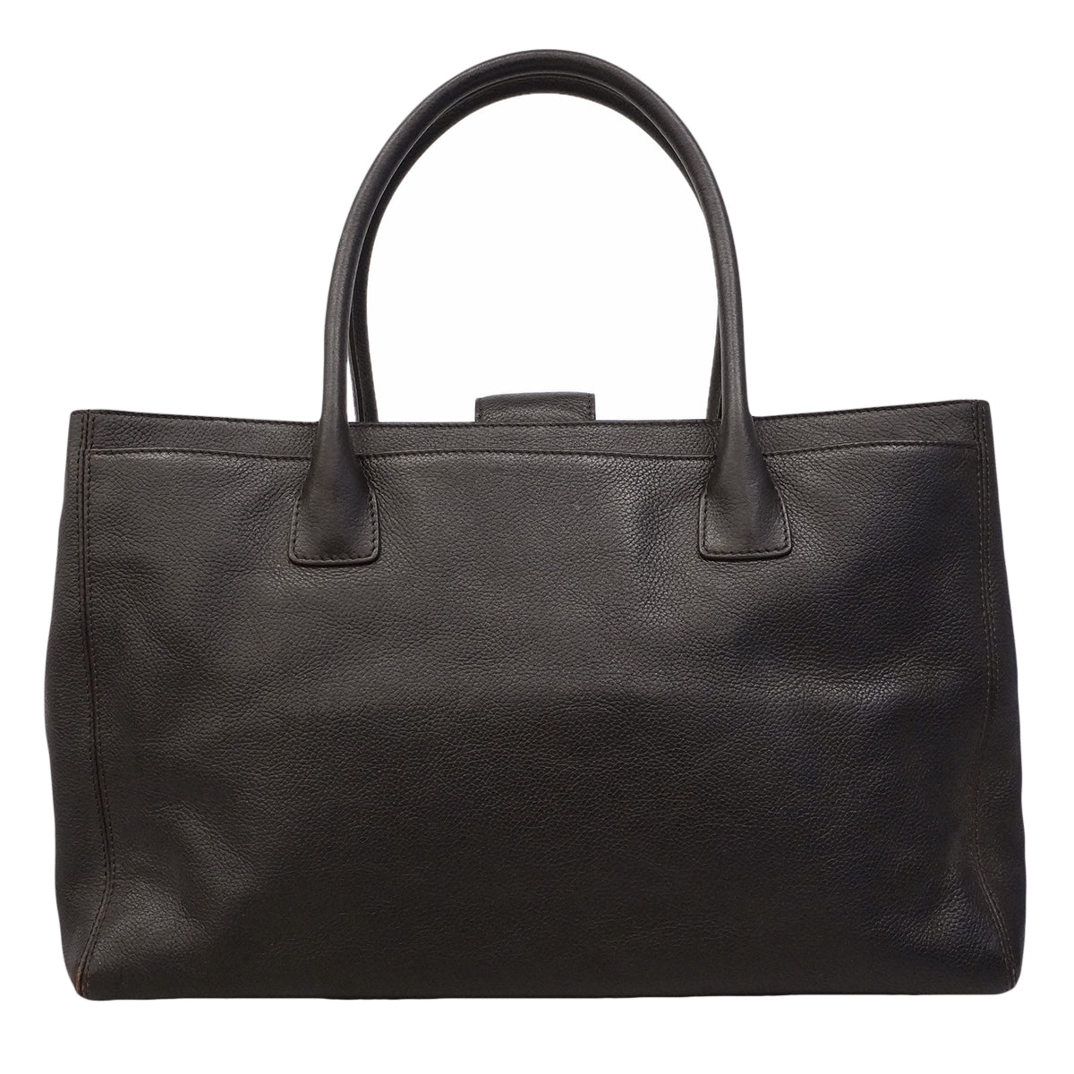 【6gd4343】シャネル トートバッグ エグゼクティブ レザー ダークブラウン ゴールド金具【中古】レディース