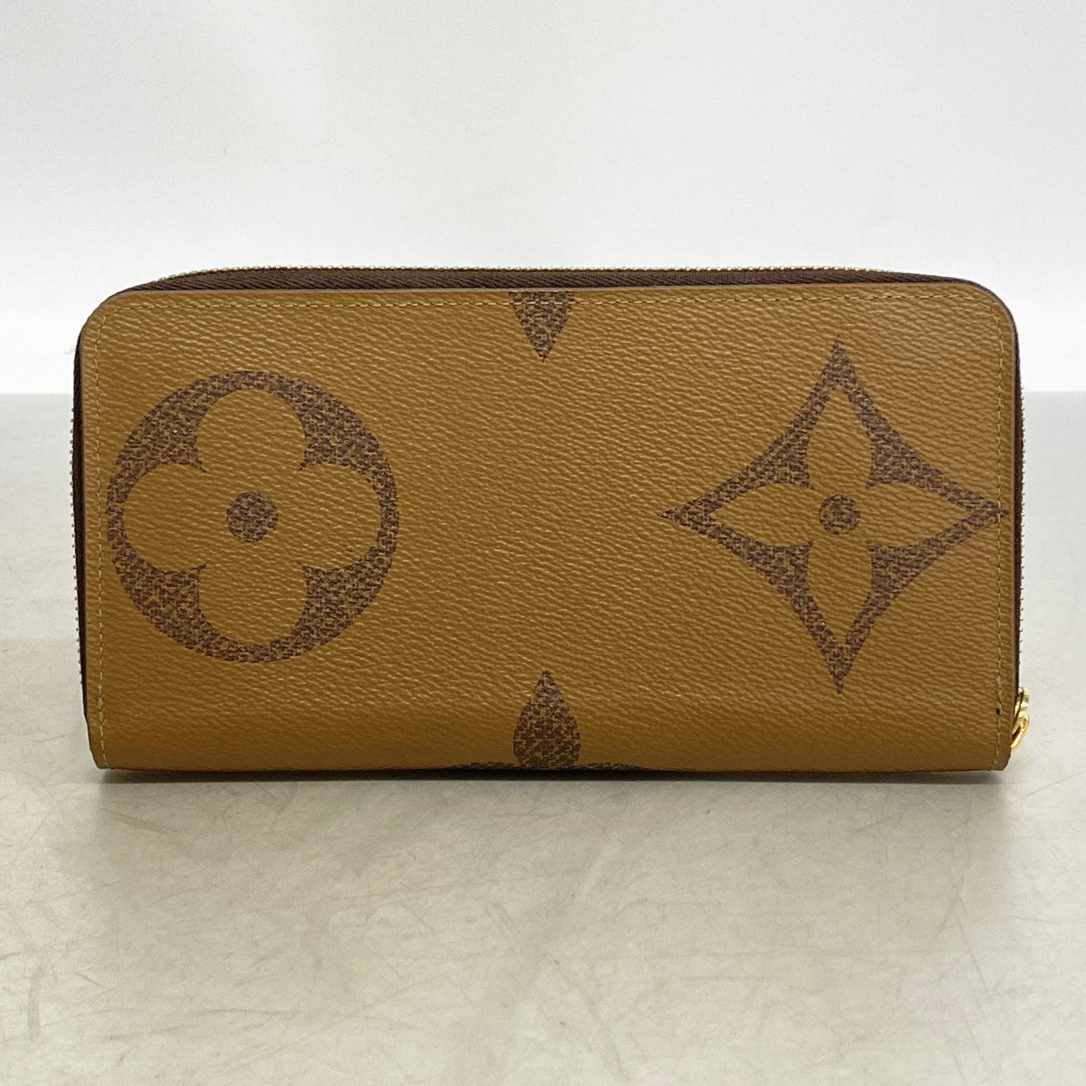 【6gd4362-k】ルイヴィトン 長財布 モノグラム・ジャイアント/リバース ジッピーウォレット M69353 ブラウン【中古】レディース