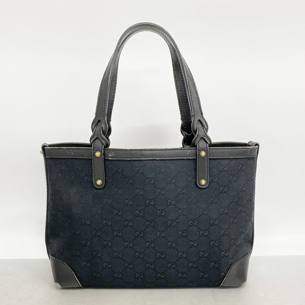 【6gd4643-k】グッチ トートバッグ GGキャンバス 269878 キャンバス ブラック シャンパンゴールド金具【中古】レディース