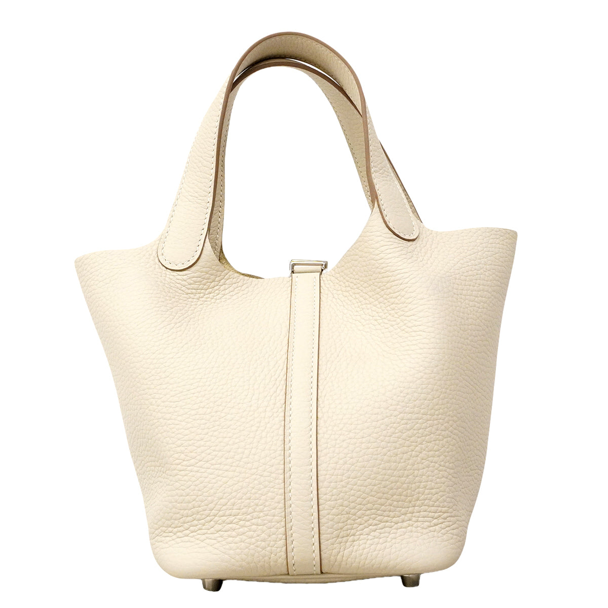 【6gd4859】エルメス ハンドバッグ ピコタンロックPM トリヨンクレマンス クレ シルバー金具 K刻印【中古】レディース