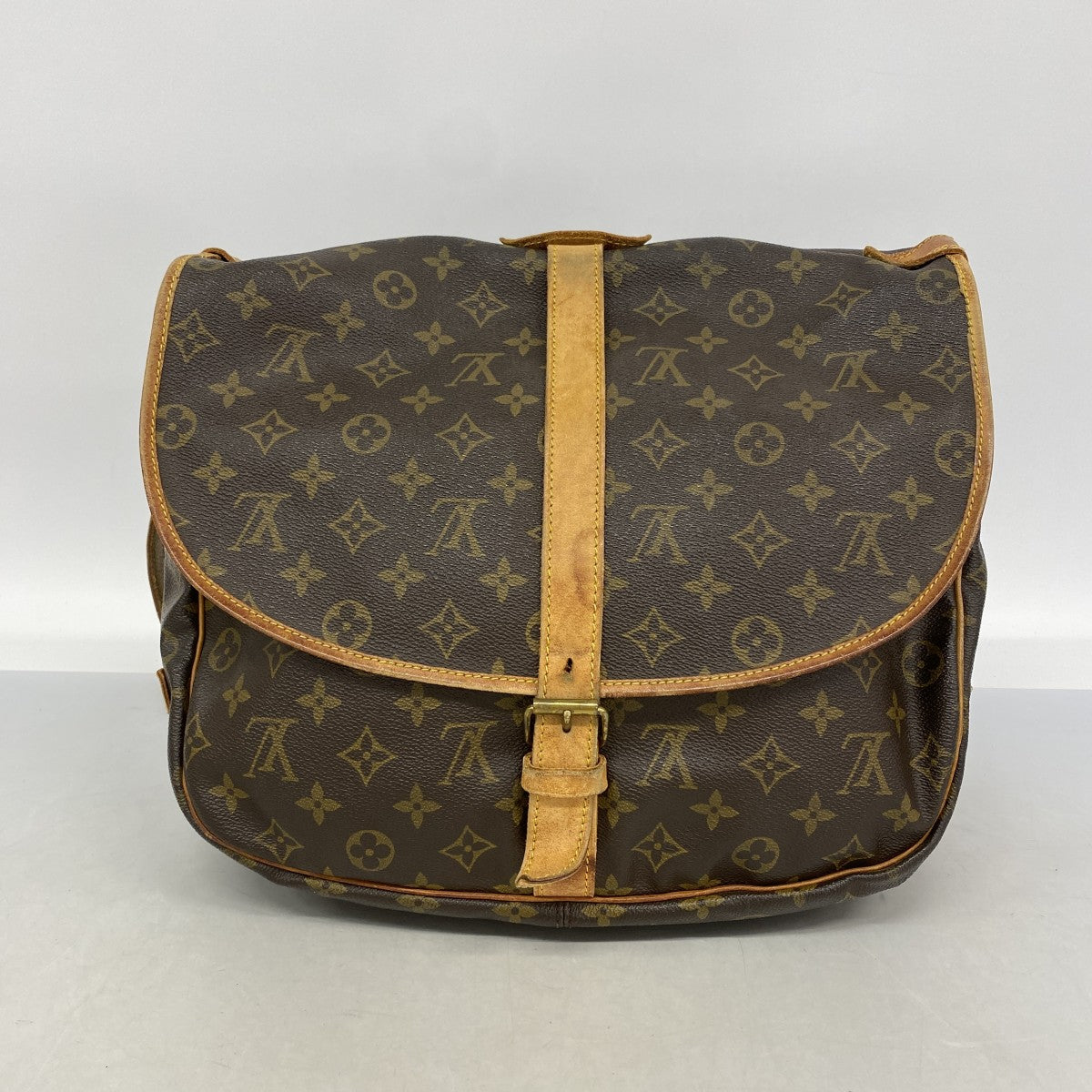 【6gd4902】ルイヴィトン ショルダーバッグ モノグラム ソミュール35 M42254 ブラウン【中古】レディース