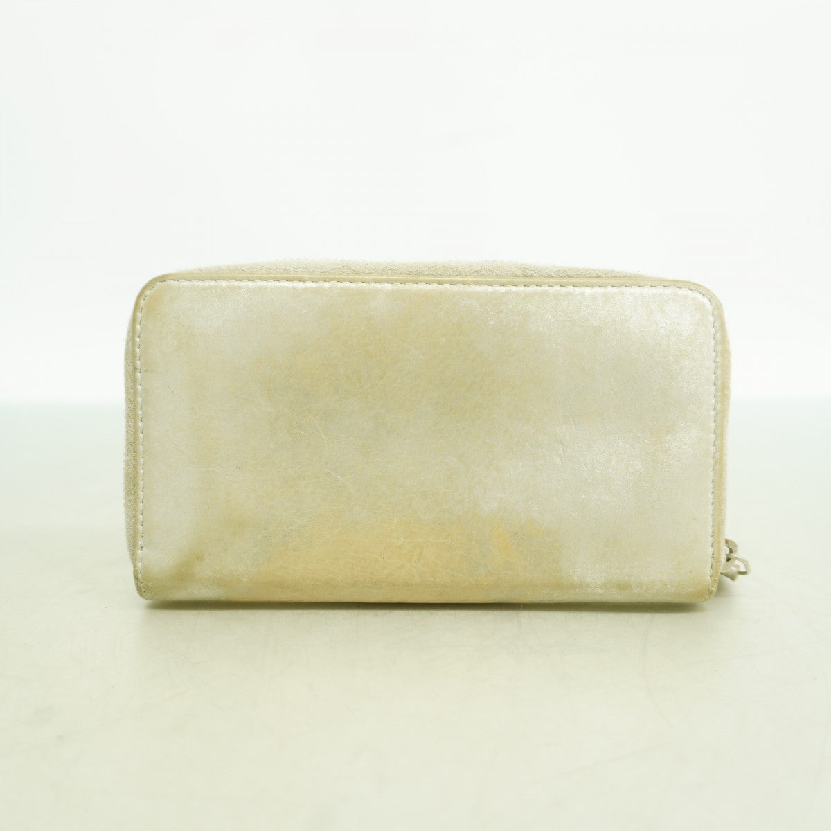 【6gd4932-k】シャネル 財布 レザー シルバー シルバー金具【中古】レディース