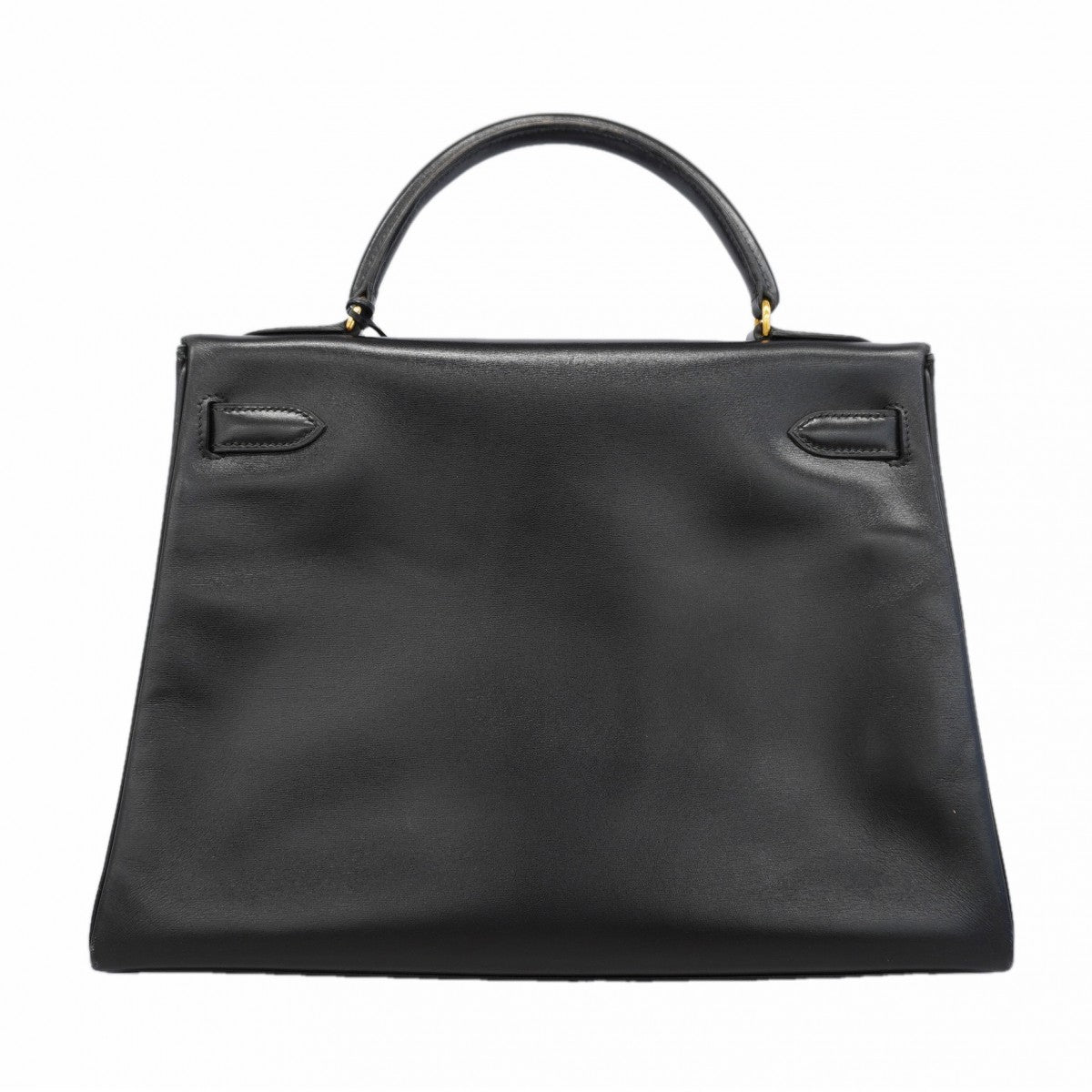 【6gd4955】エルメス ハンドバッグ ケリー32 ボックスカーフ ブラック ゴールド金具 ○U刻印 2wayバッグ【中古】レディース