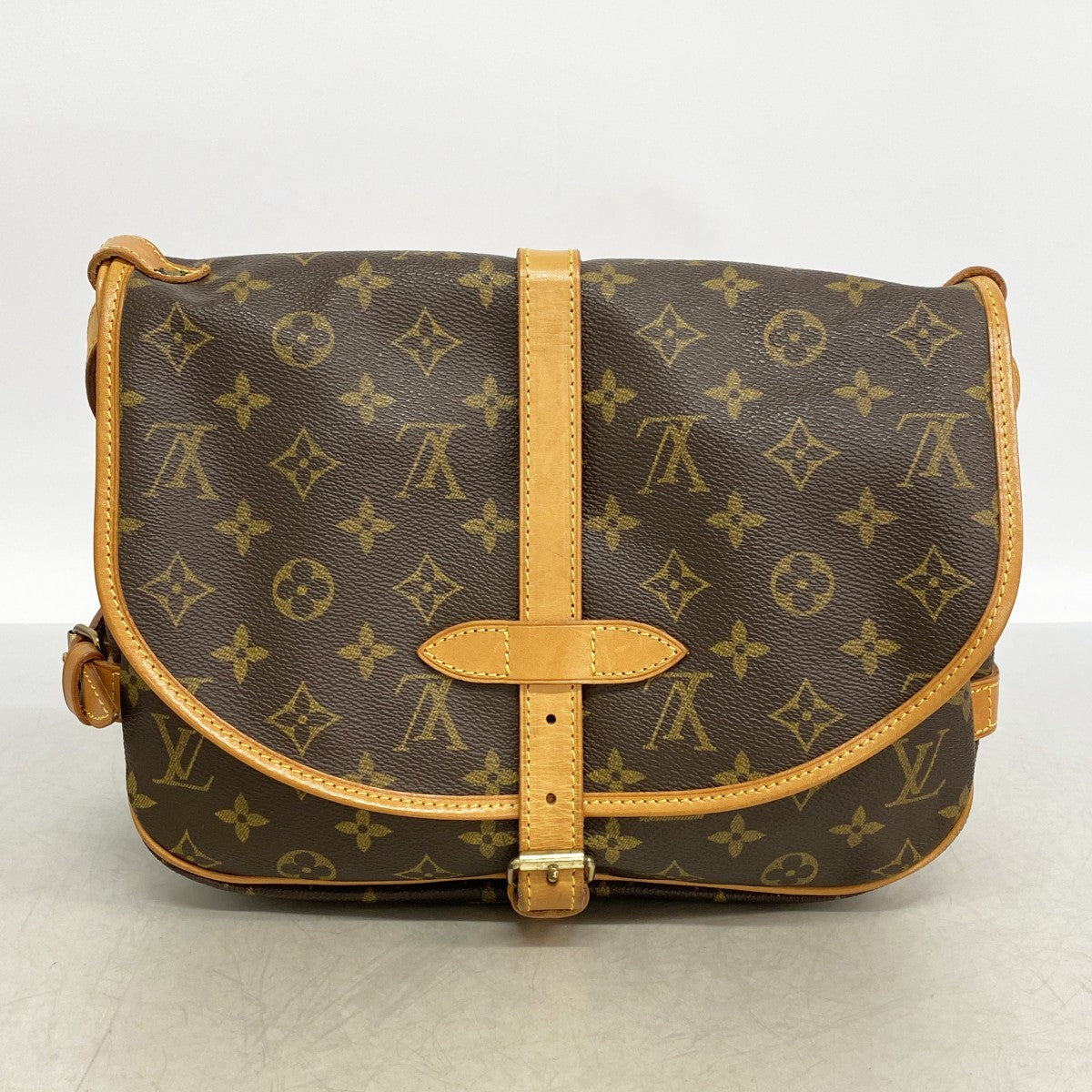 【6gd5133】ルイヴィトン ショルダーバッグ モノグラム ソミュール30 M42256 ブラウン【中古】レディース