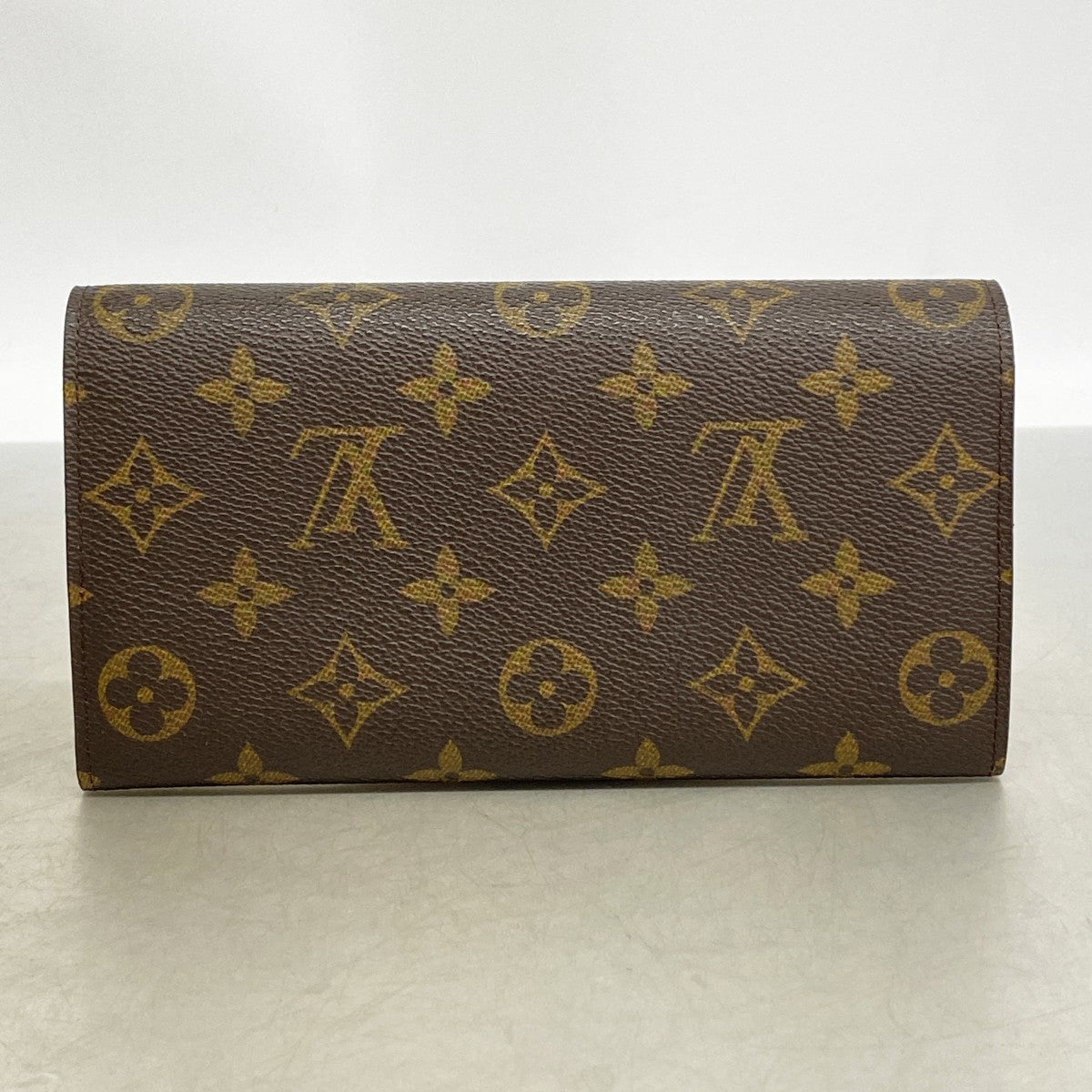 【6gd5167】ルイヴィトン 長財布 モノグラム ポシェットポルトモネクレディ M61725 ブラウン【中古】レディース