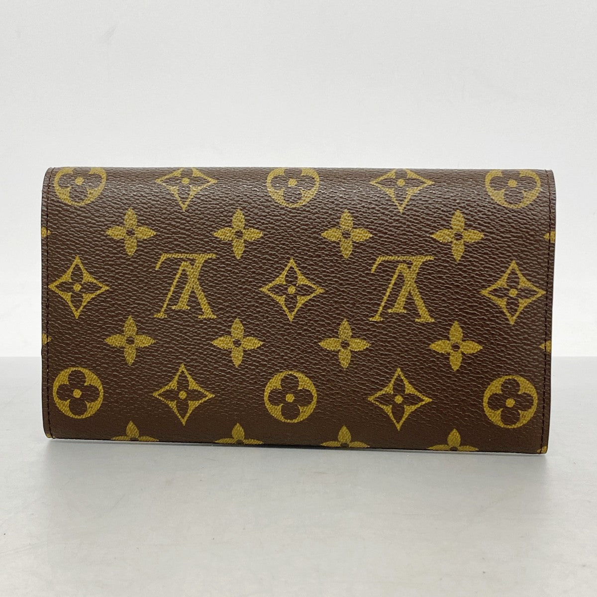 【6gd5171】ルイヴィトン 長財布 モノグラム ポシェットポルトモネクレディ M61725 ブラウン【中古】レディース