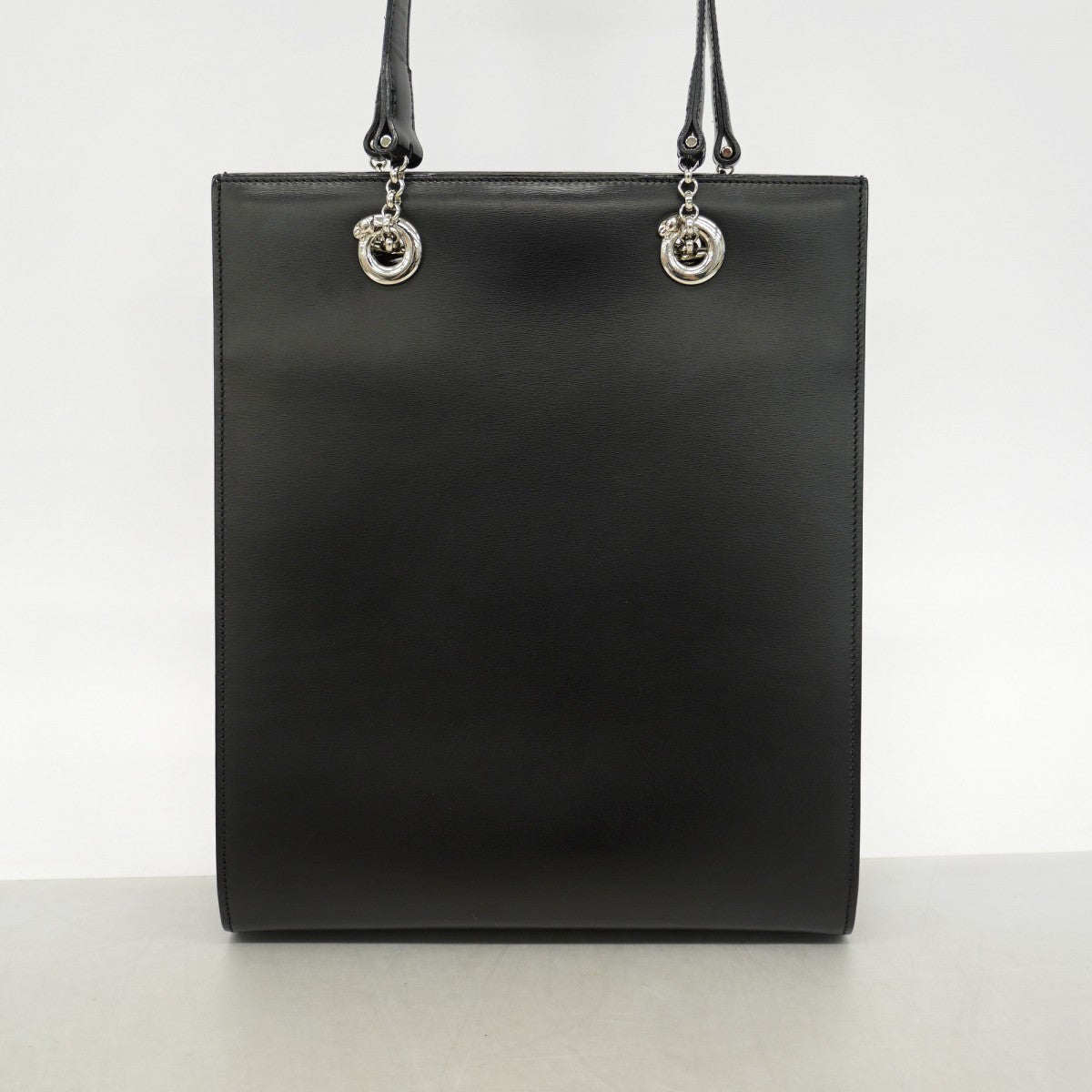 【6gd5317】カルティエ ショルダーバッグ パンテール レザー ブラック シルバー金具【中古】レディース