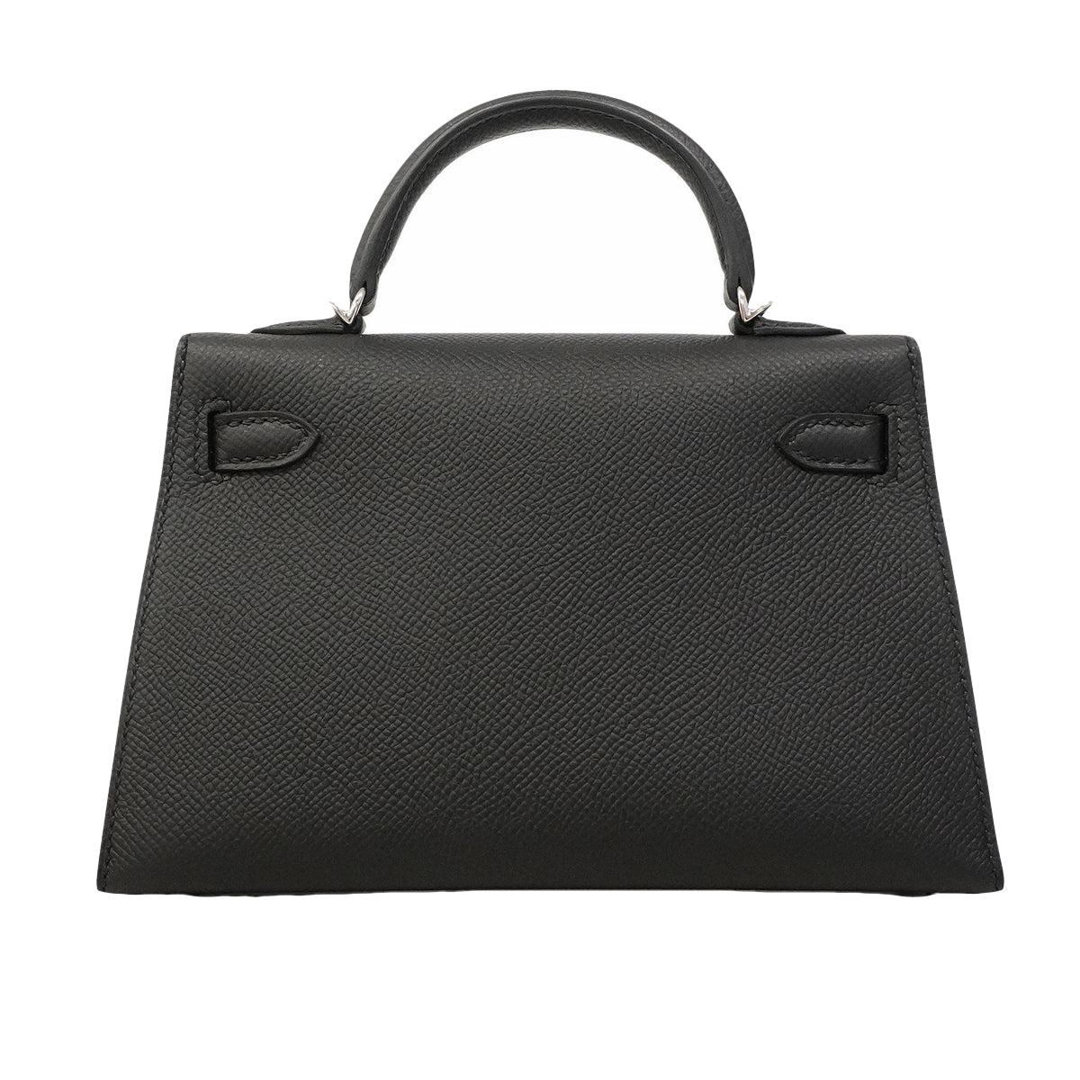 ★SALE【6ge5465-g】エルメス ハンドバッグ ミニケリー2 ヴォーエプソン ブラック シルバー金具 G刻印 2wayバッグ【中古】レディース