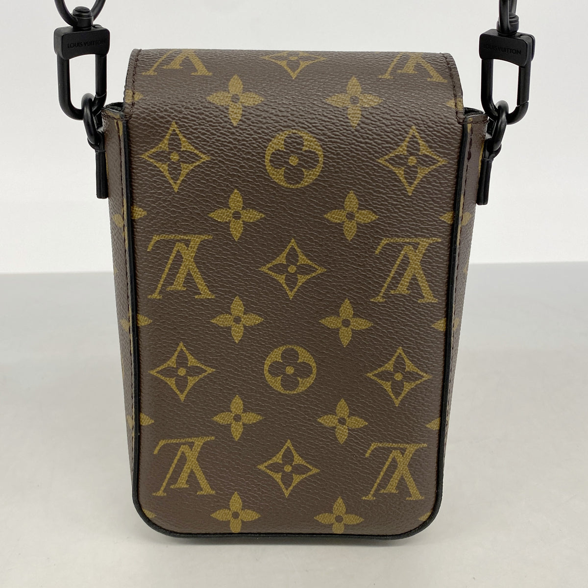 【6ge5620】ルイヴィトン ショルダーバッグ モノグラム・マカサー Sロックヴェルティカルウェアラブルウォレット M81522 ブラウン ブラック【中古】メンズ