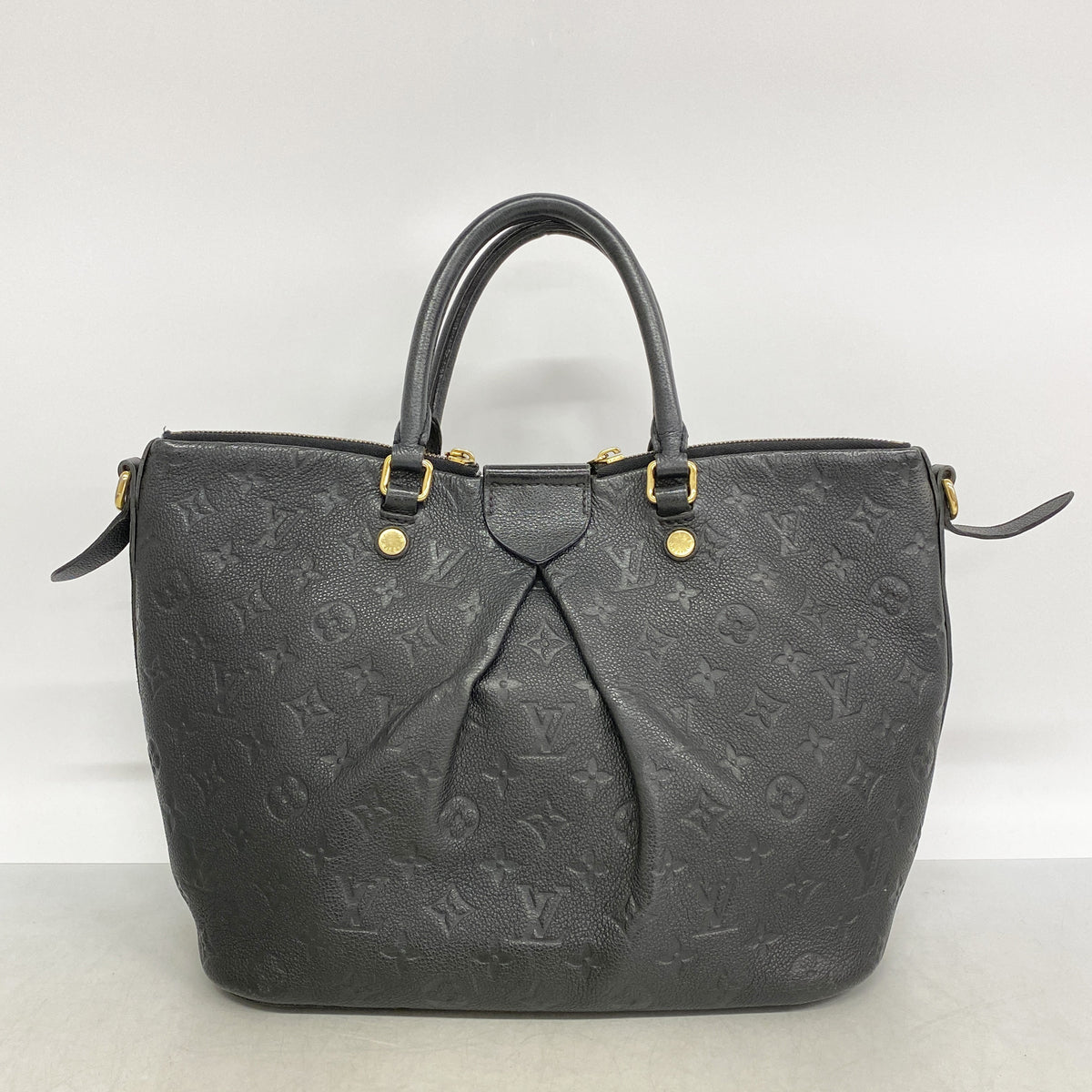 【6ge5991-k】ルイヴィトン ハンドバッグ モノグラム・アンプラント マザリーヌMM M50643 ノワール【中古】レディース