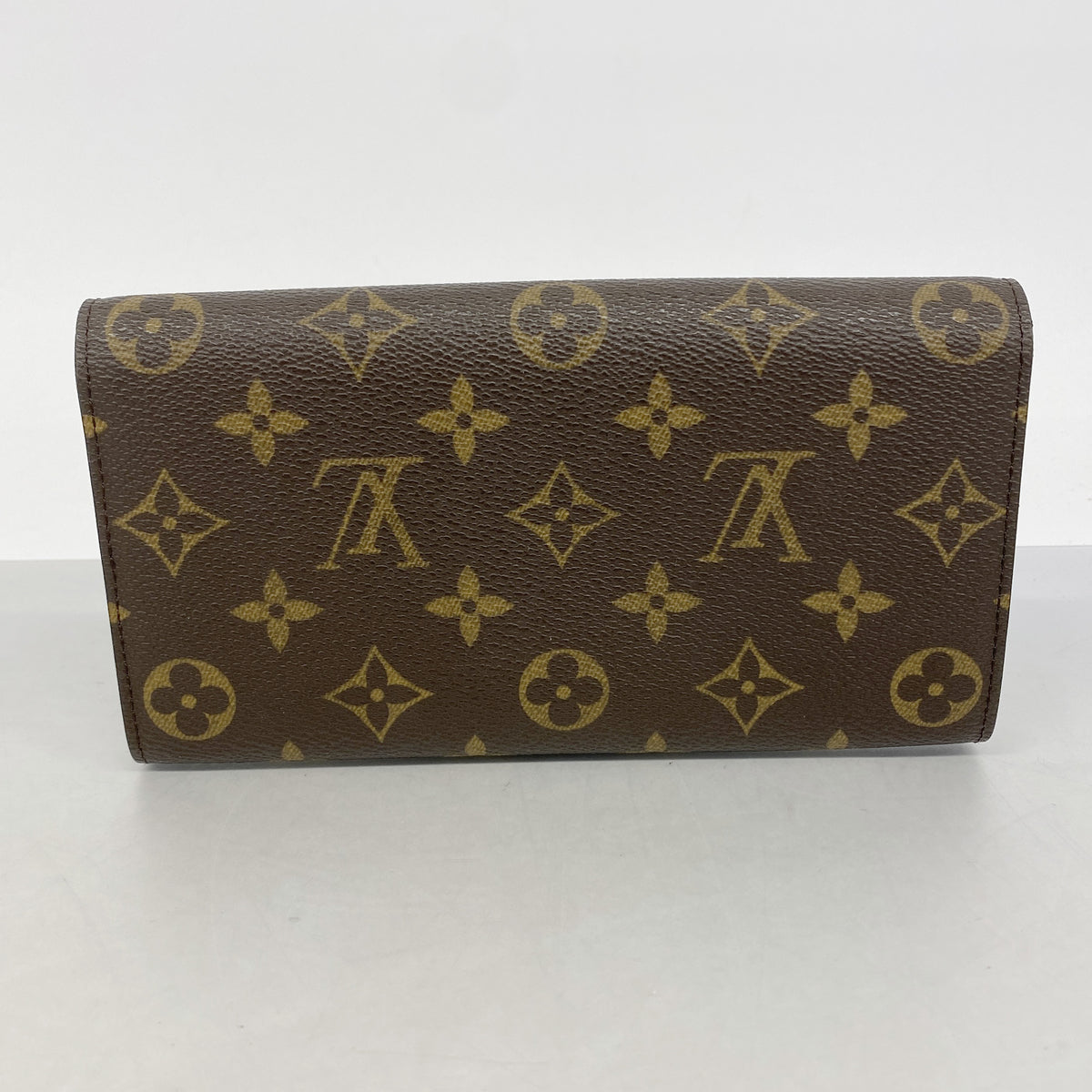 【6ge6074】ルイヴィトン 長財布 モノグラム ポシェットポルトモネクレディ M61726 ブラウン【中古】レディース