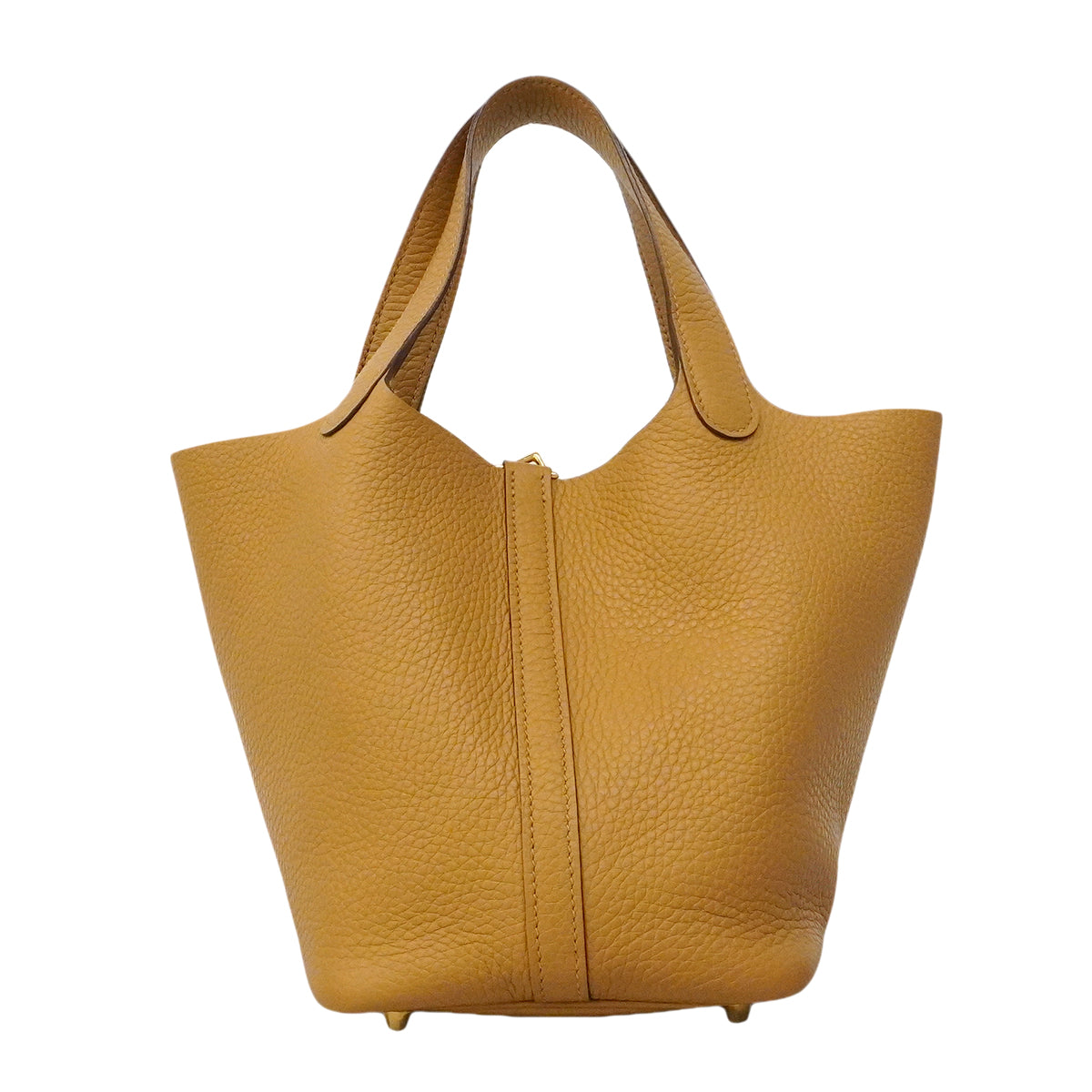 【6ge6131】エルメス ハンドバッグ ピコタンロックPM トリヨンクレマンス ビスキュイ ゴールド金具 K刻印【中古】レディース