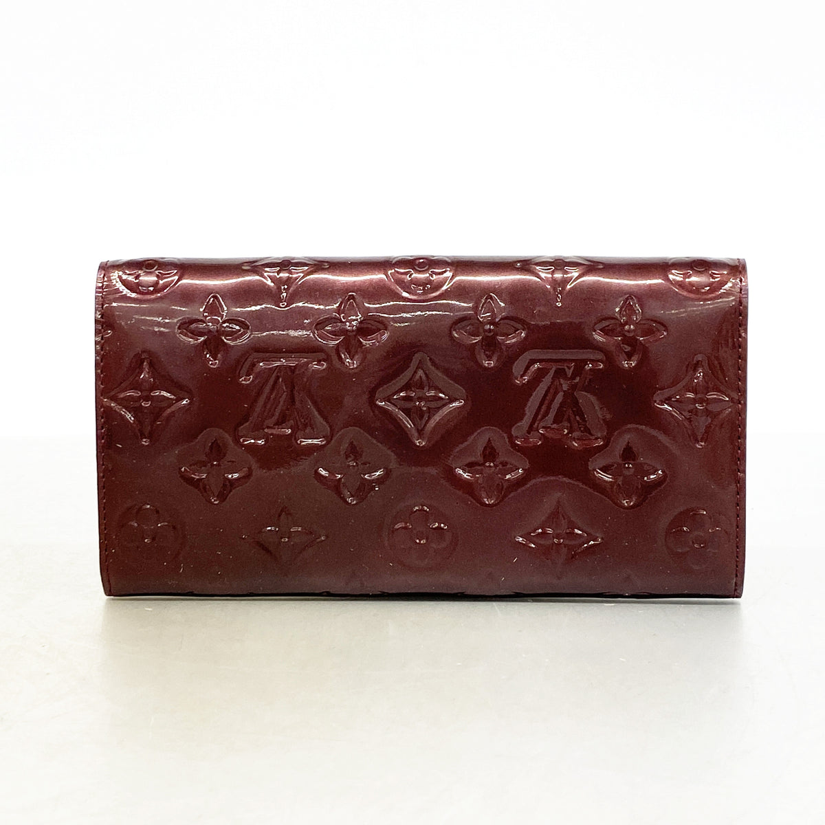 【6ge6438-k】ルイヴィトン 長財布 ヴェルニ ポルトフォイユサラ M91521 ルージュフォーヴィスト【中古】レディース