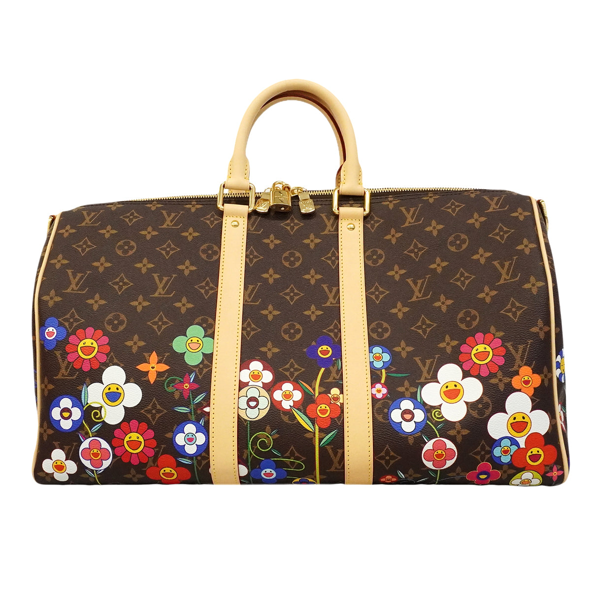 【6ge6603】ルイヴィトン ボストンバッグ モノグラム LV×TM キーポルバンドリエール45 M14182 ブラウン マルチカラー【中古】メンズ レディース ユニセックス