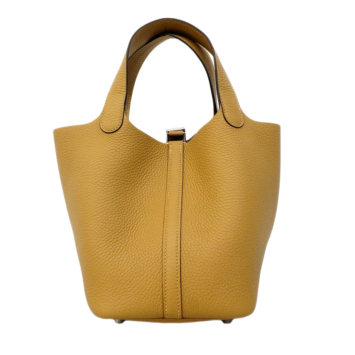 【6ge6624】エルメス ハンドバッグ ピコタンロックPM トリヨンクレマンス デュンヌ シルバー金具 G刻印【中古】レディース