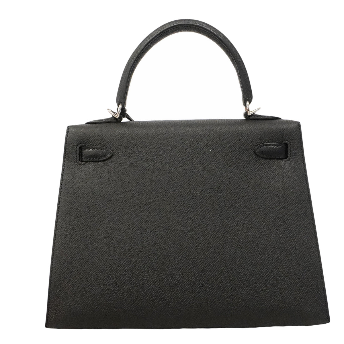 【6hb0081-g】エルメス ハンドバッグ ケリー25 ヴォーエプソン ブラック シルバー金具 U刻印 2wayバッグ【中古】レディース