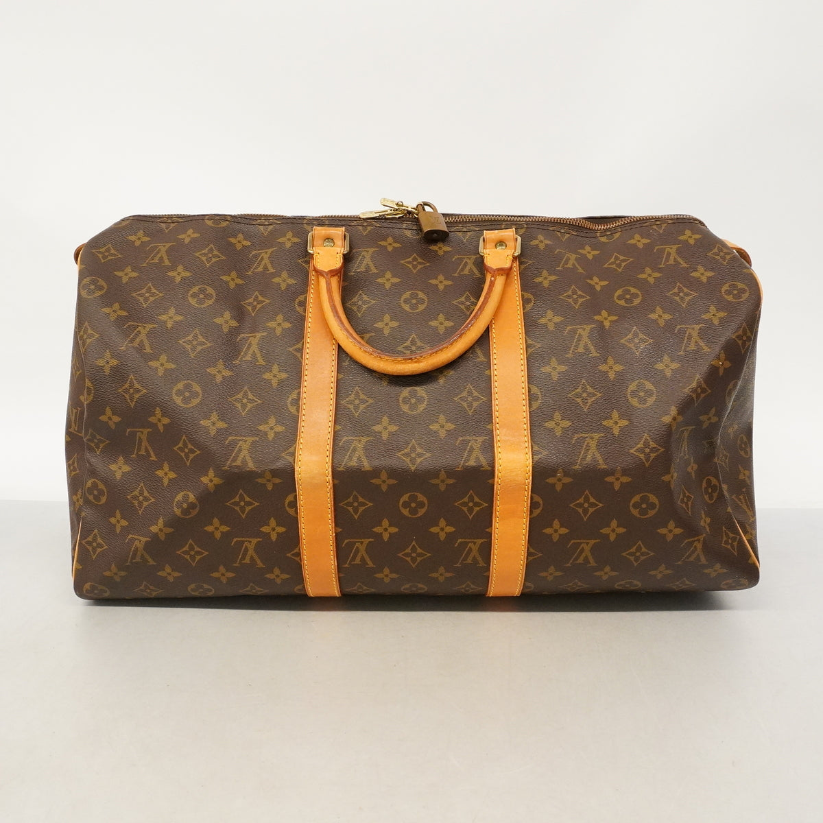 【6hb0179】ルイヴィトン ボストンバッグ モノグラム キーポル50 M41426 ブラウン【中古】メンズ レディース ユニセックス