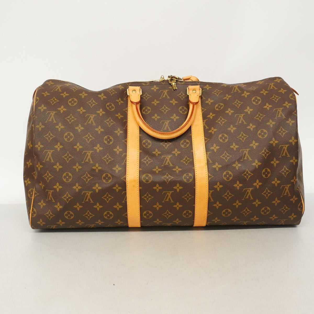 【6hb0341】ルイヴィトン ボストンバッグ モノグラム キーポル55 M41424 ブラウン【中古】メンズ レディース ユニセックス