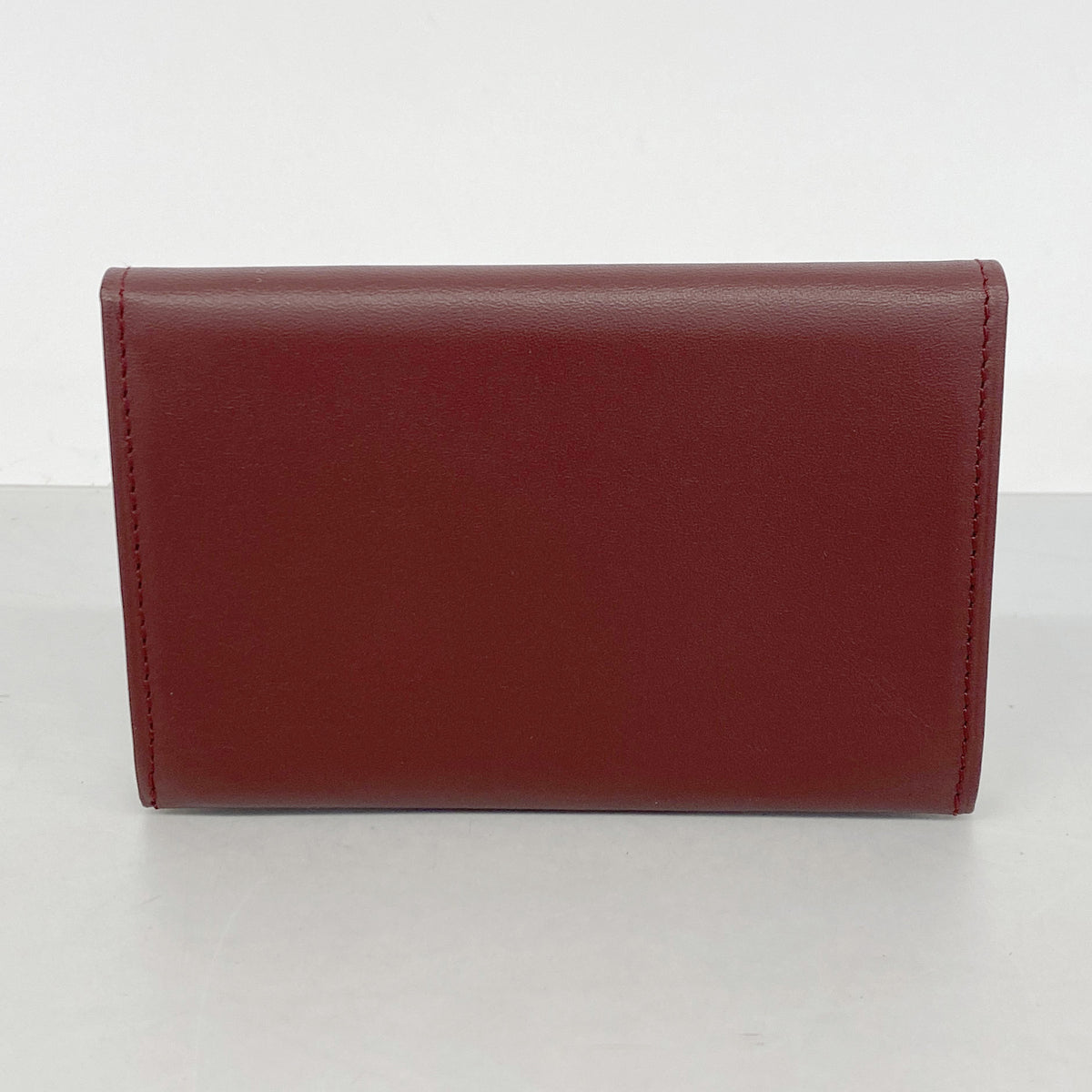【6hb0615】カルティエ カードケース マスト レザー ボルドー ゴールド金具【中古】メンズ レディース ユニセックス