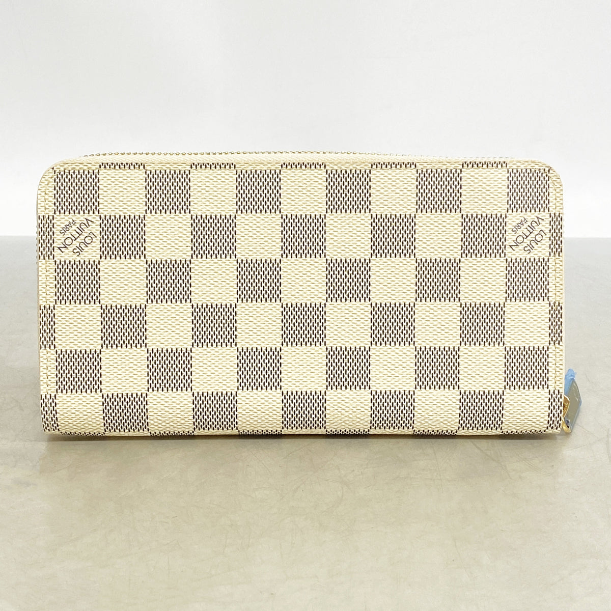 【6hb0882】ルイヴィトン 長財布 ダミエ・アズール ジッピーウォレット N60019 ホワイト【中古】レディース