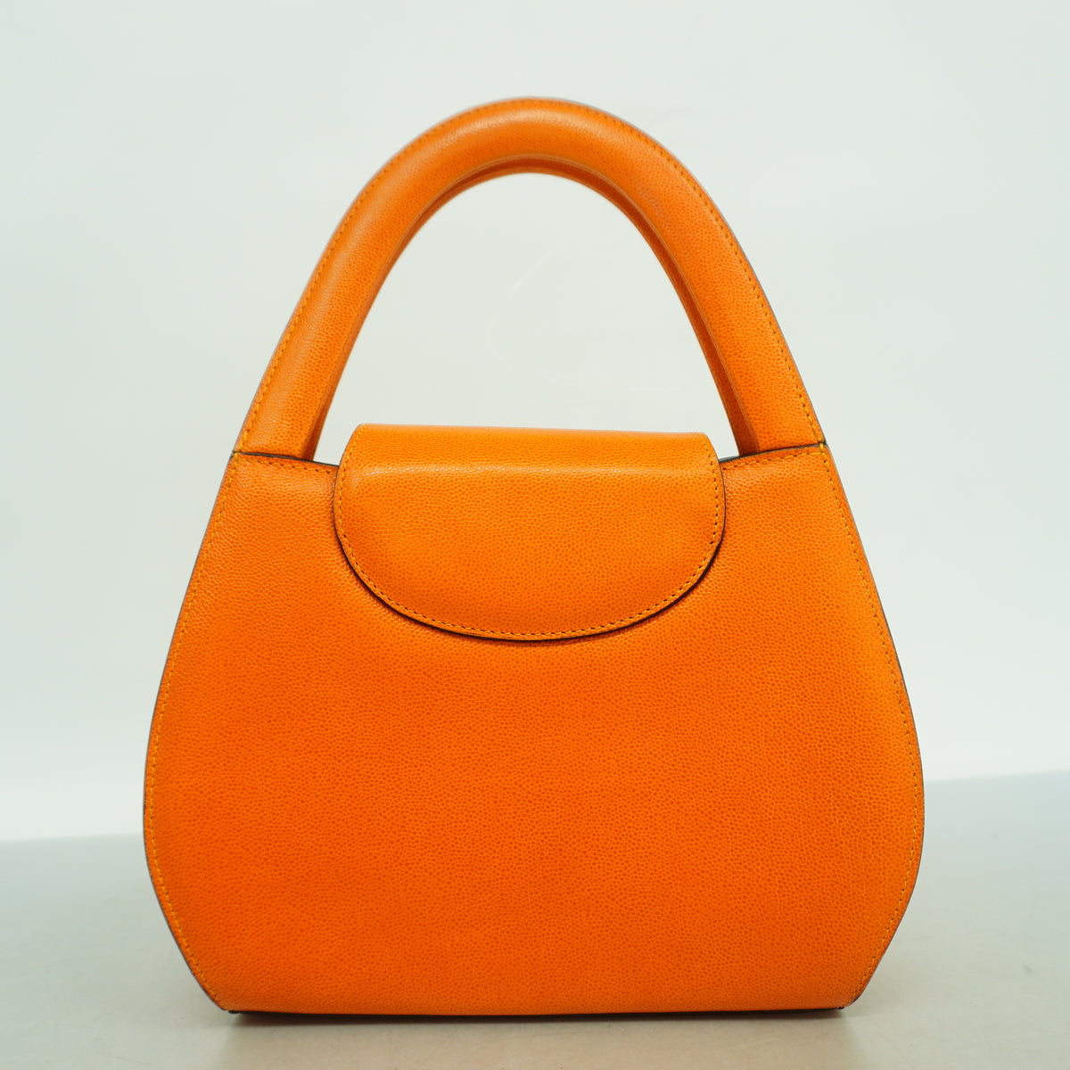 【6hb0898】カルティエ ハンドバッグ パンテール レザー オレンジ ゴールド金具【中古】レディース