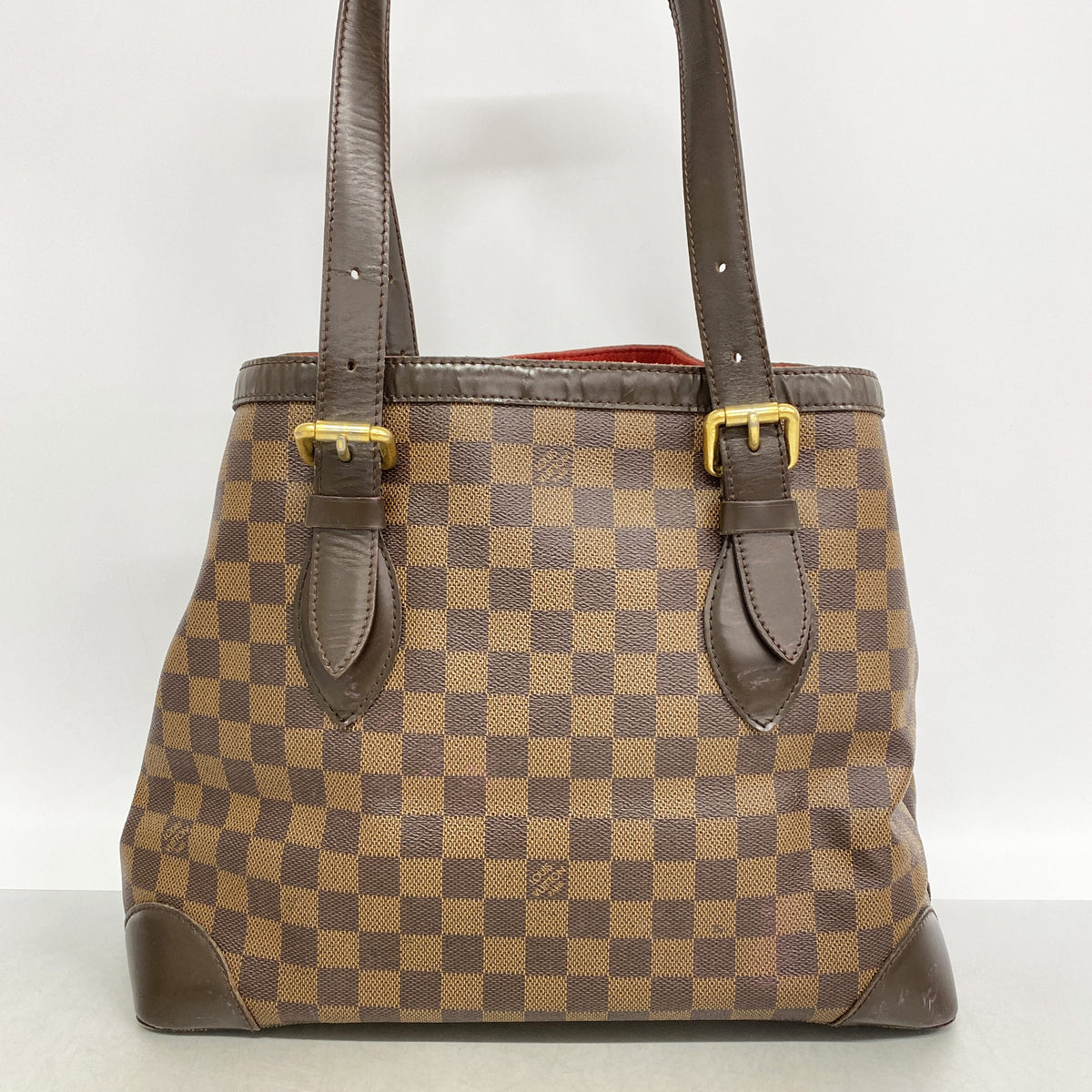 【6hb0913】ルイヴィトン トートバッグ ダミエ ハムステッドMM N51204 エベヌ【中古】レディース