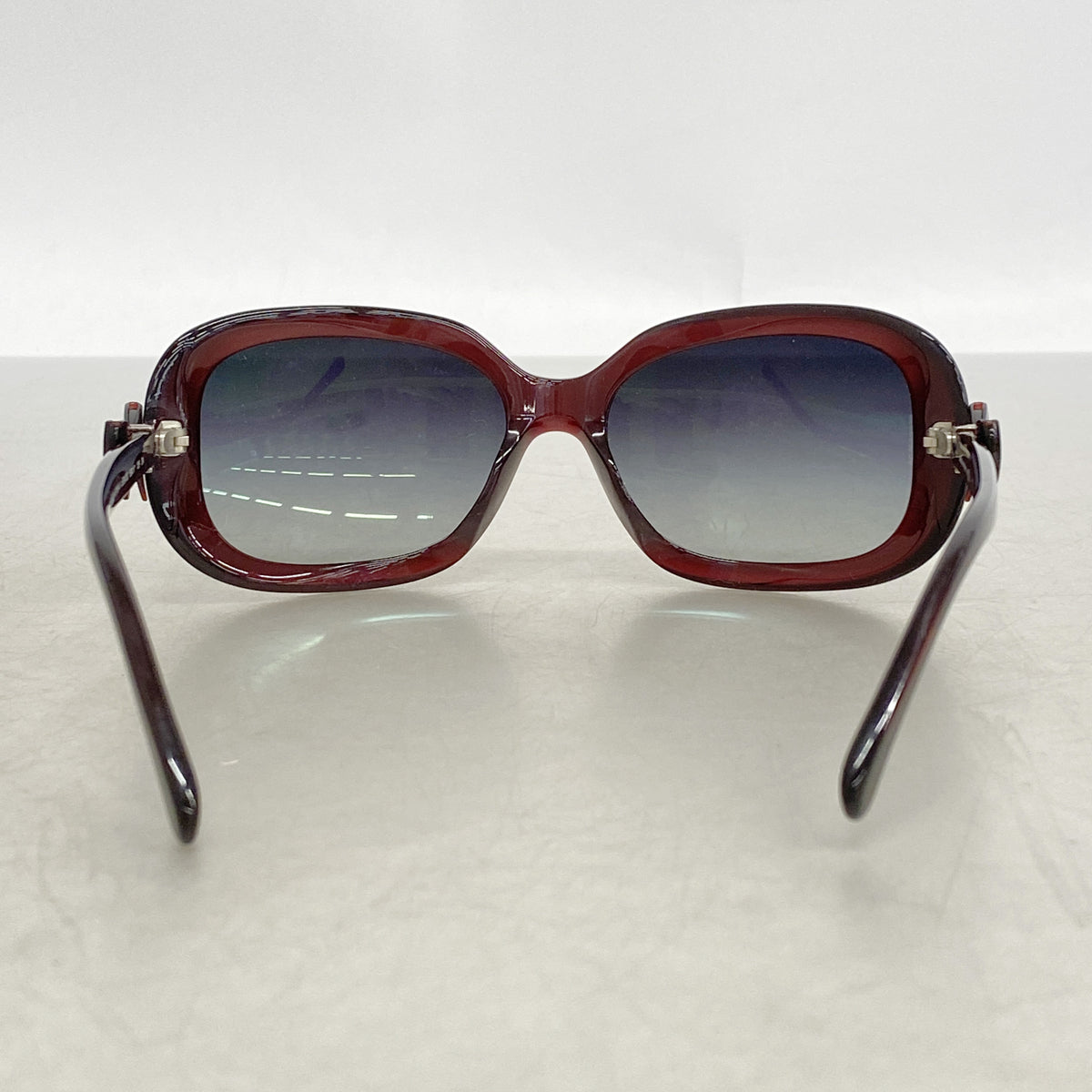 【6hb1246】シャネル サングラス 5170-A プラスチック ブラウン シルバー金具【中古】レディース