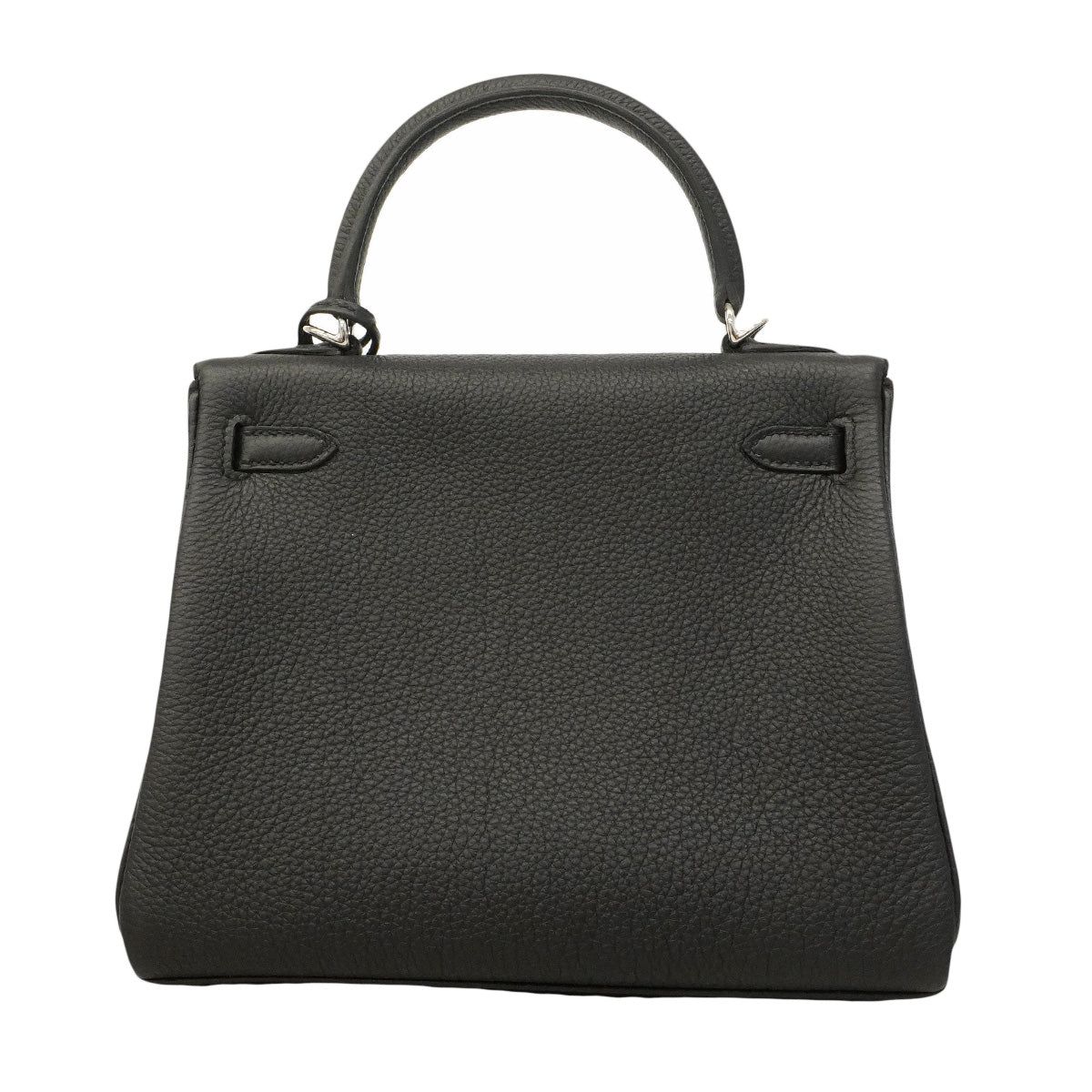 【6hc1522-g】エルメス ハンドバッグ ケリー25 トゴ ブラック シルバー金具 G刻印 2wayバッグ【中古】レディース