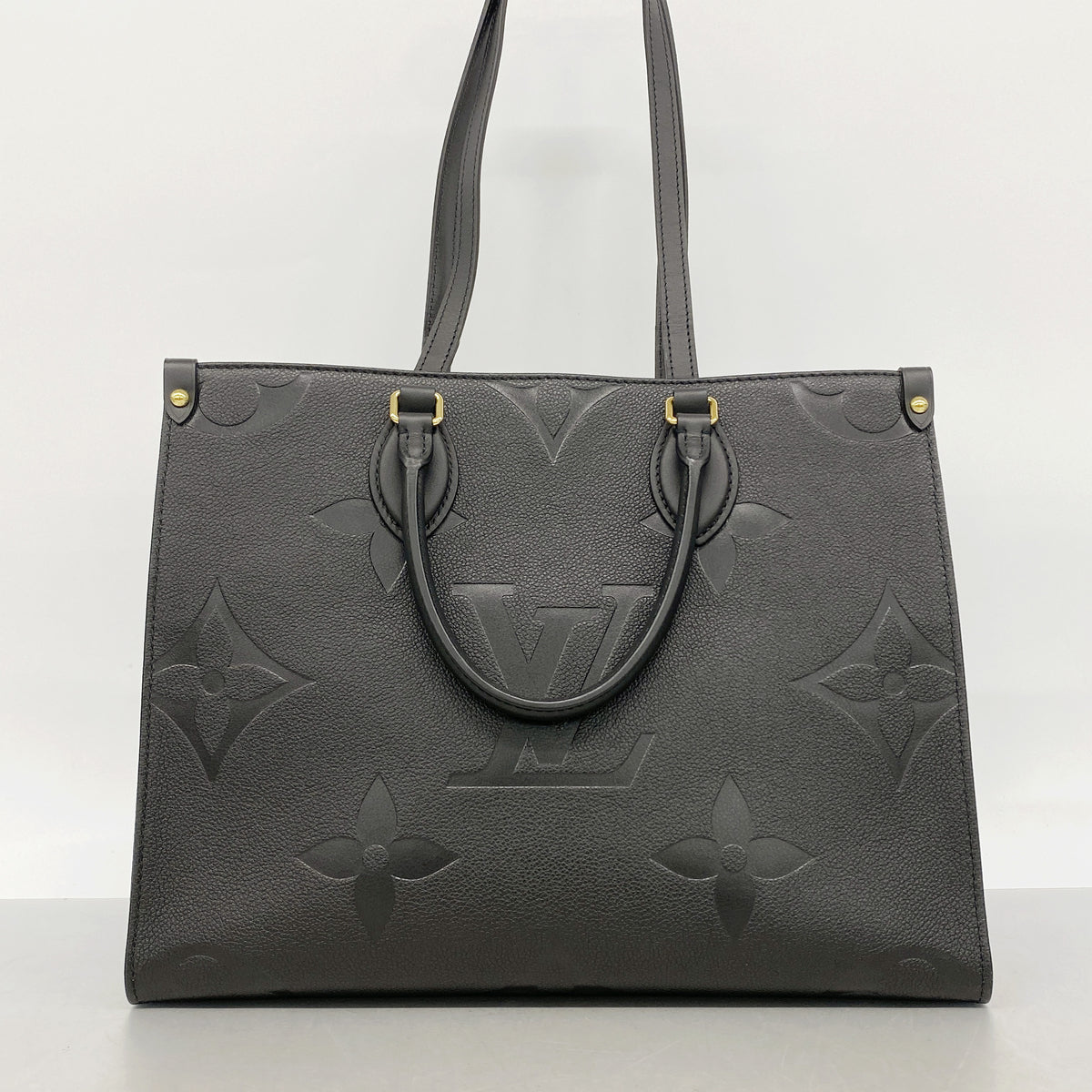 【6hc1549-h】ルイヴィトン トートバッグ モノグラム・アンプラント オンザゴーMM M45595 ノワール 2wayバッグ【中古】レディース