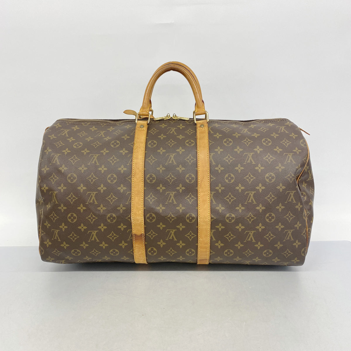 【6hc1782】ルイヴィトン ボストンバッグ モノグラム キーポル55 M41424 ブラウン【中古】メンズ レディース ユニセックス