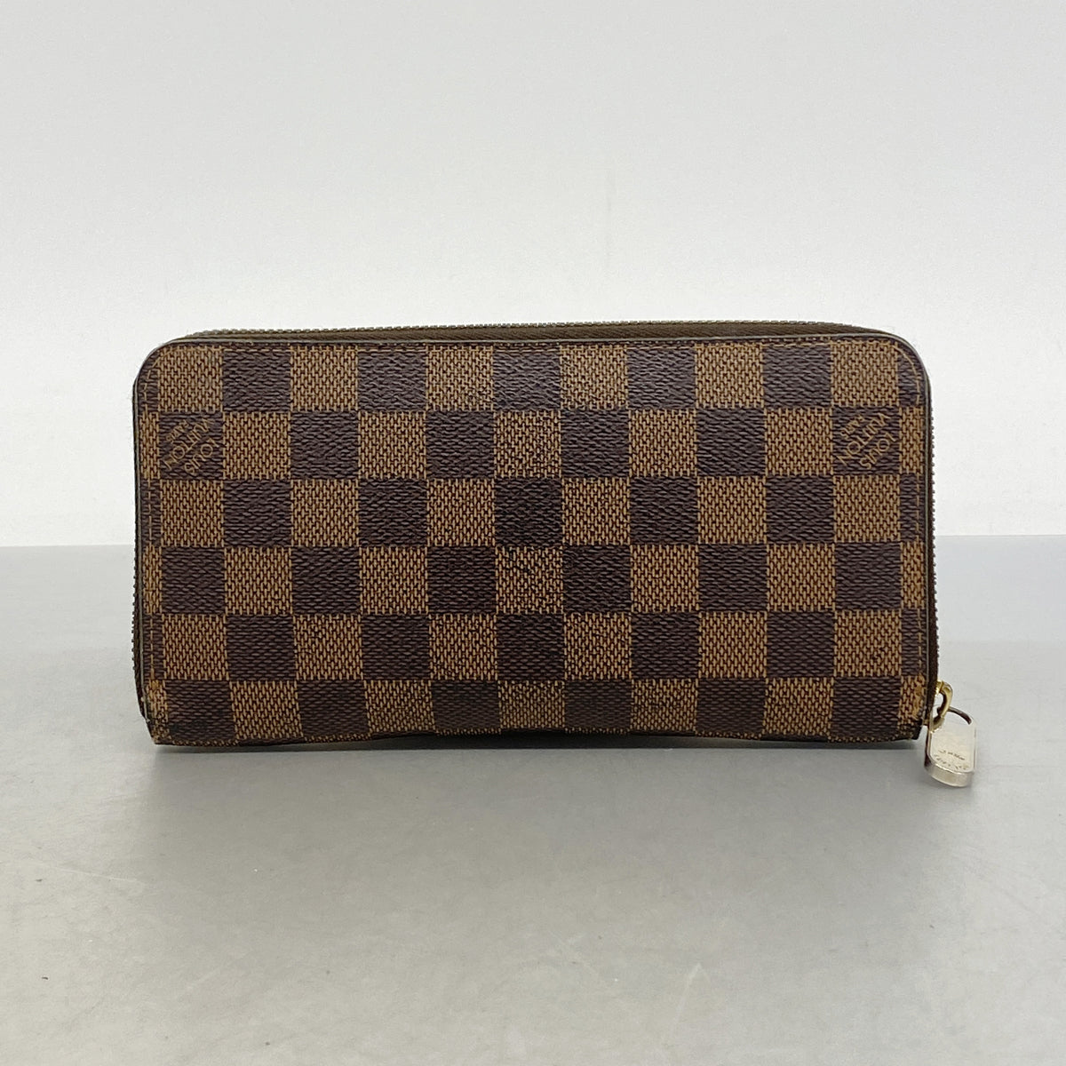 【6hc1858】ルイヴィトン 長財布 ダミエ ジッピーウォレット N60015 エベヌ【中古】レディース