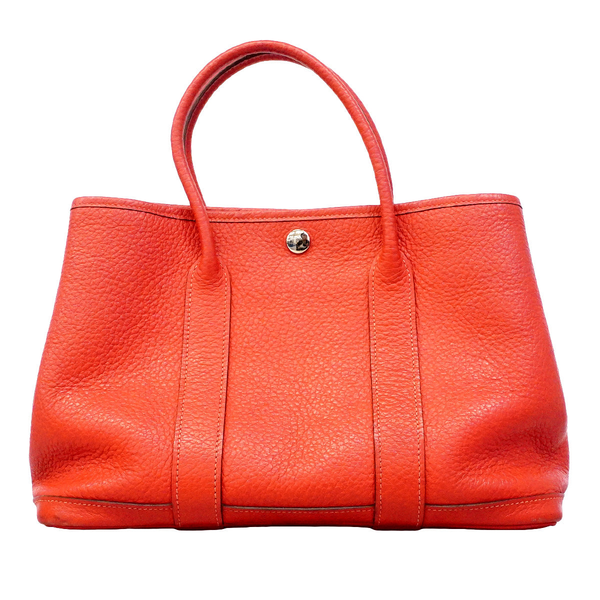 【6hc2622】エルメス トートバッグ ガーデンパーティTPM ネゴンダ ブーケンビリア シルバー金具 □R刻印【中古】レディース
