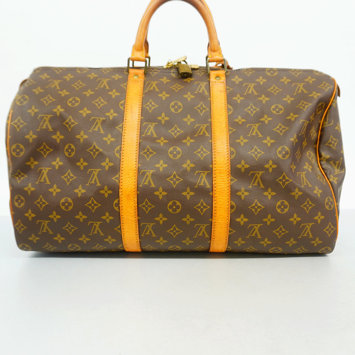 【6hc2674】ルイヴィトン ボストンバッグ モノグラム キーポル50 M41426 ブラウン【中古】メンズ レディース ユニセックス